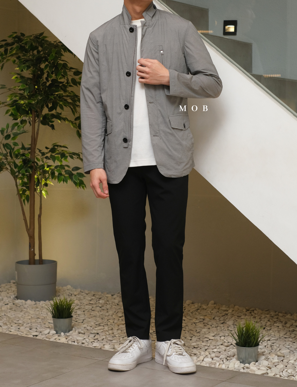 LZJ01001C Lightweight Hybrid Jacket Grey