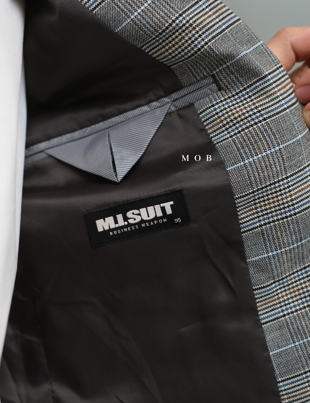 MSTBZ01002 Slim Fit Blazer Grey Plaid