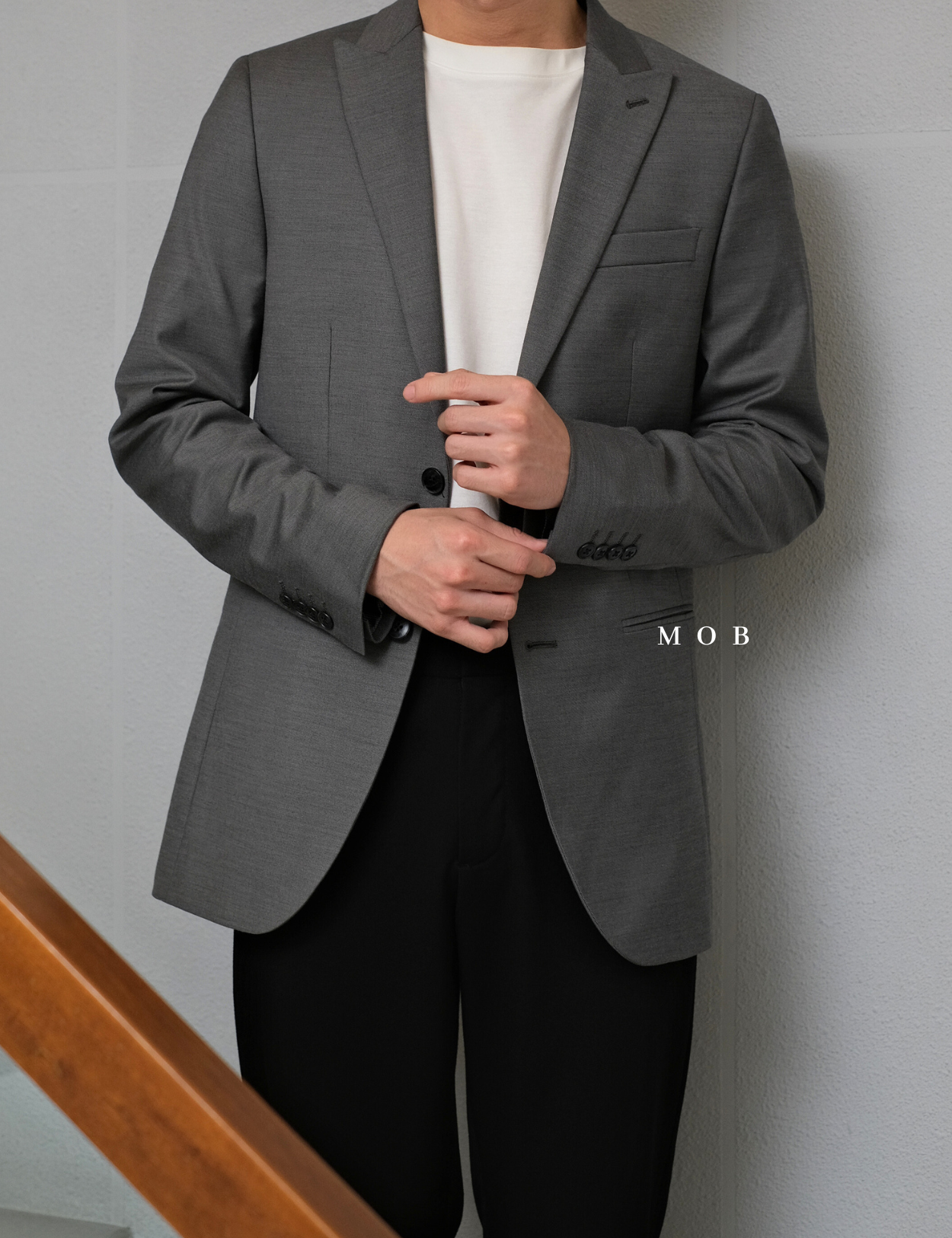 JFBZ01002A Slim Fit Blazer Dark Grey