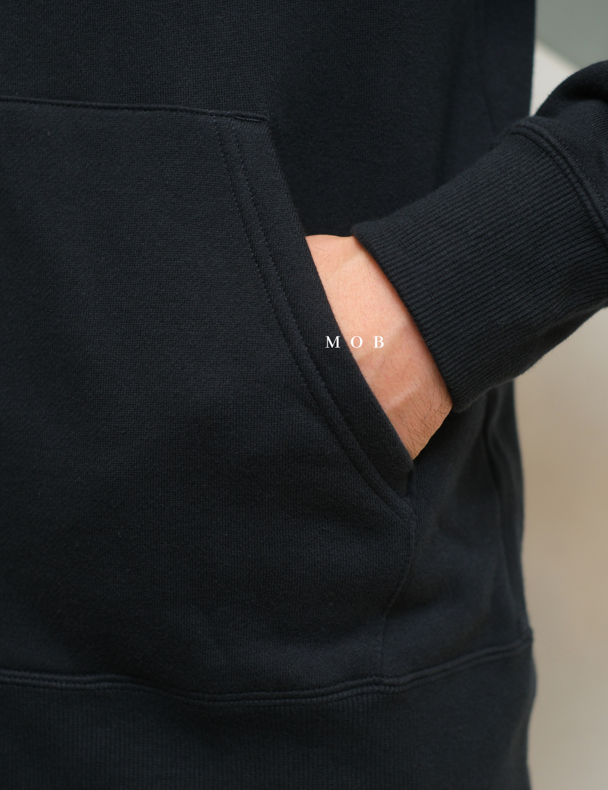 CHMPFZ05001C Basic Small Logo Full Zip Hoodie Midnight Navy