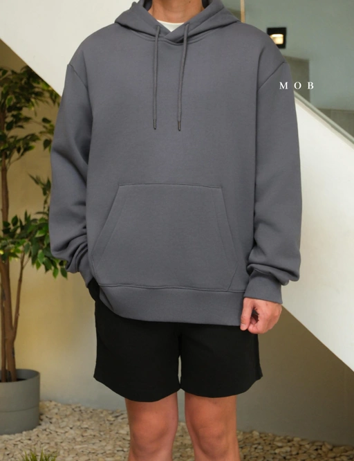 Image of MODHOD01003 Basic Pullover Hoodie Grey