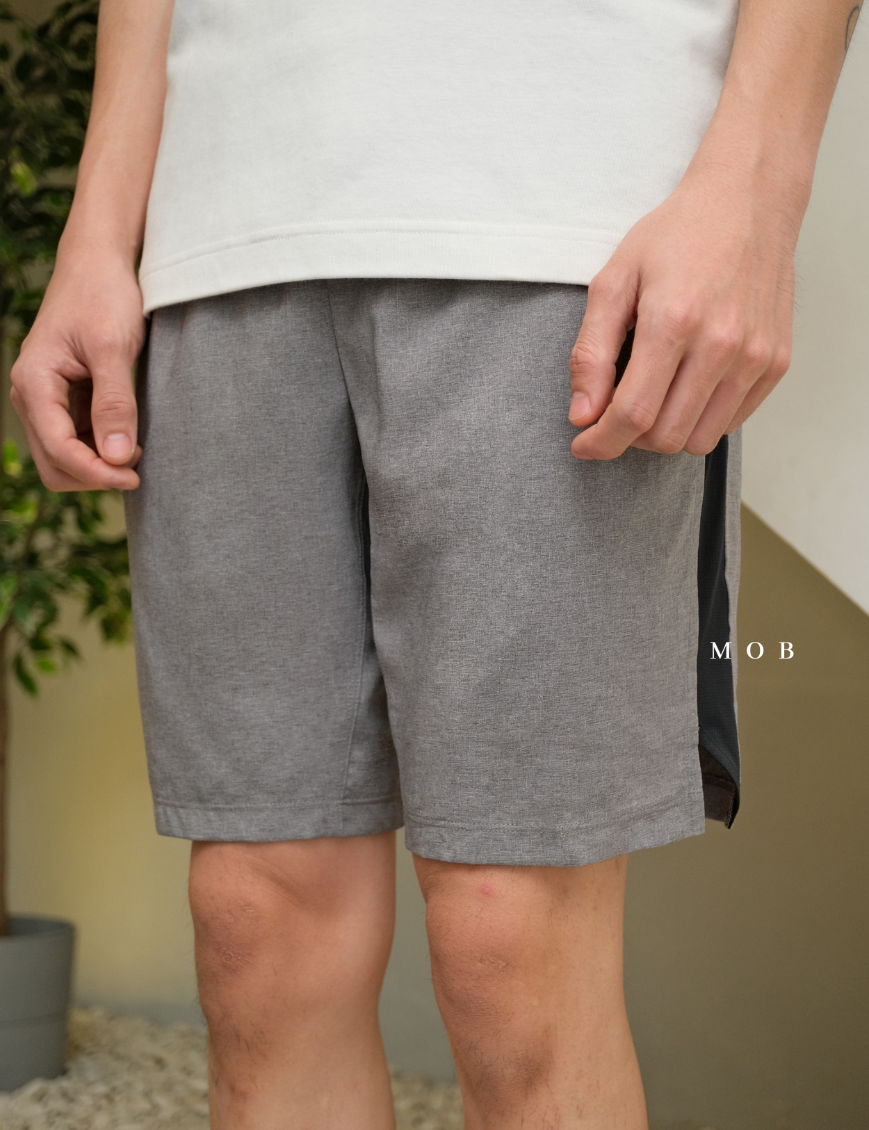 AIMSR02002 2 in 1 Shorts 9" Grey 