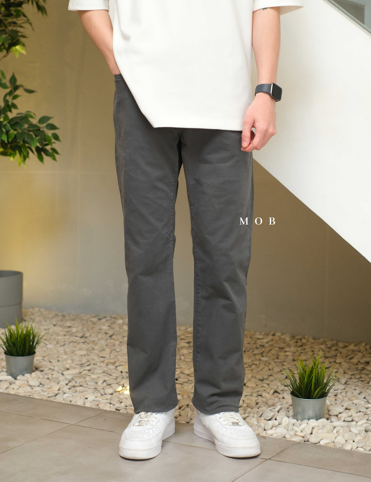 F&TPT04001 365 Straight Fit Pants Asphalt Grey