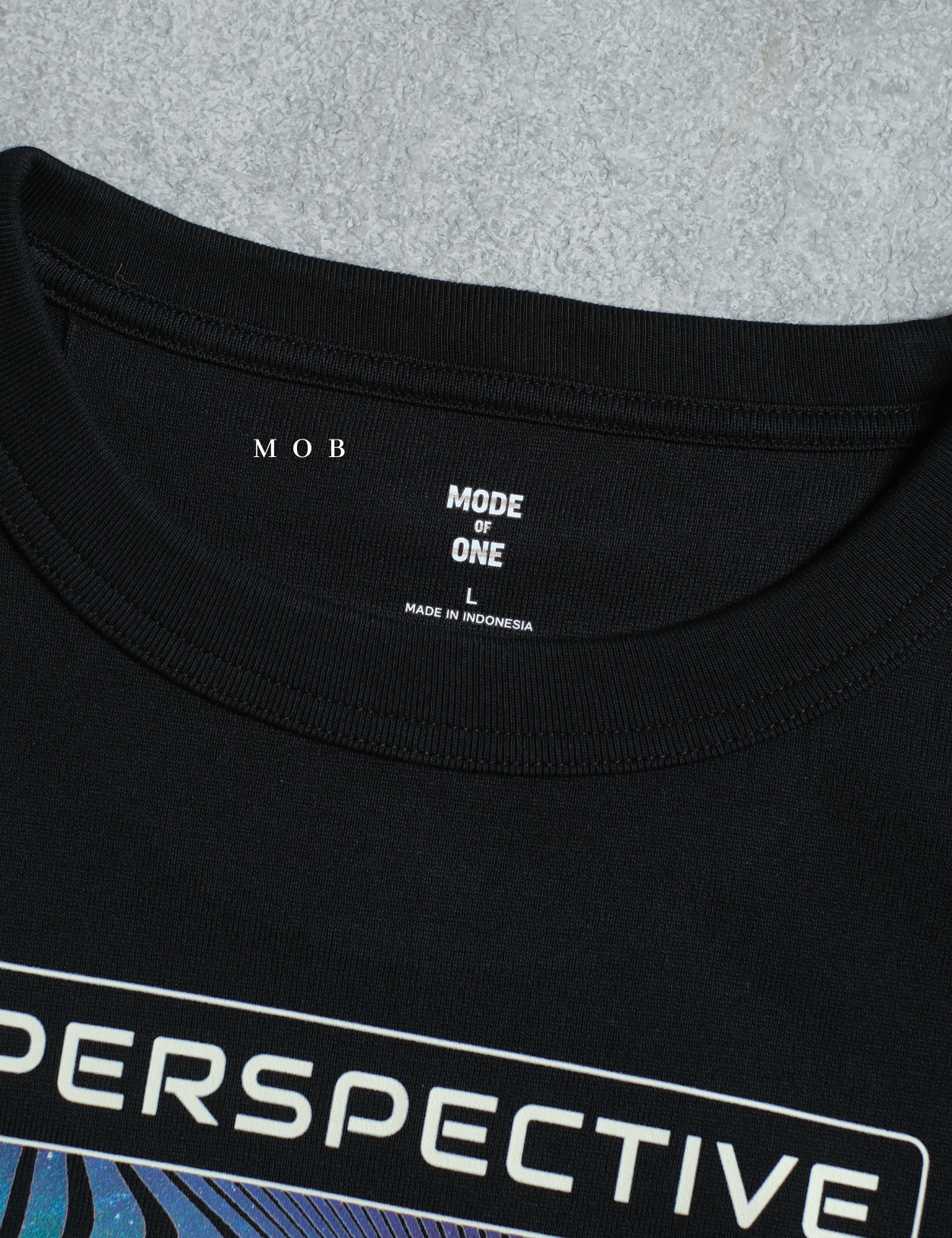 MODSST01011 Relaxed Perspective Graphic SS Tee Black