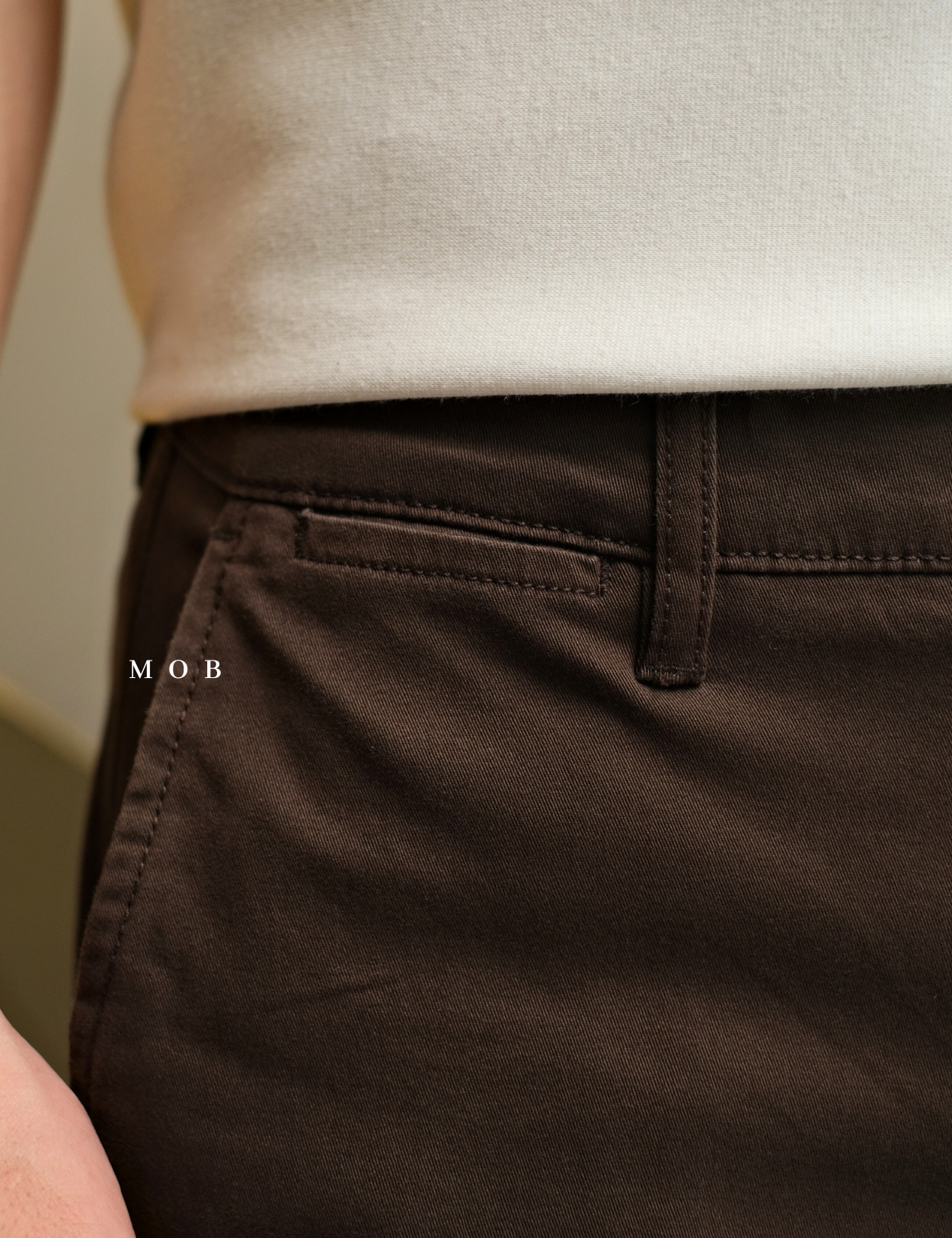 GTPT07002 Slim Stretch Chino Pants Dark Brown 