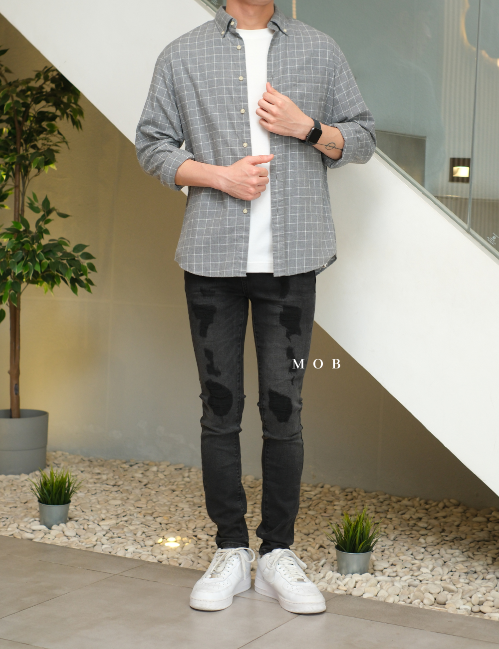 ARPT1301 Super Skinny Premium Ripped Jeans Black Wash