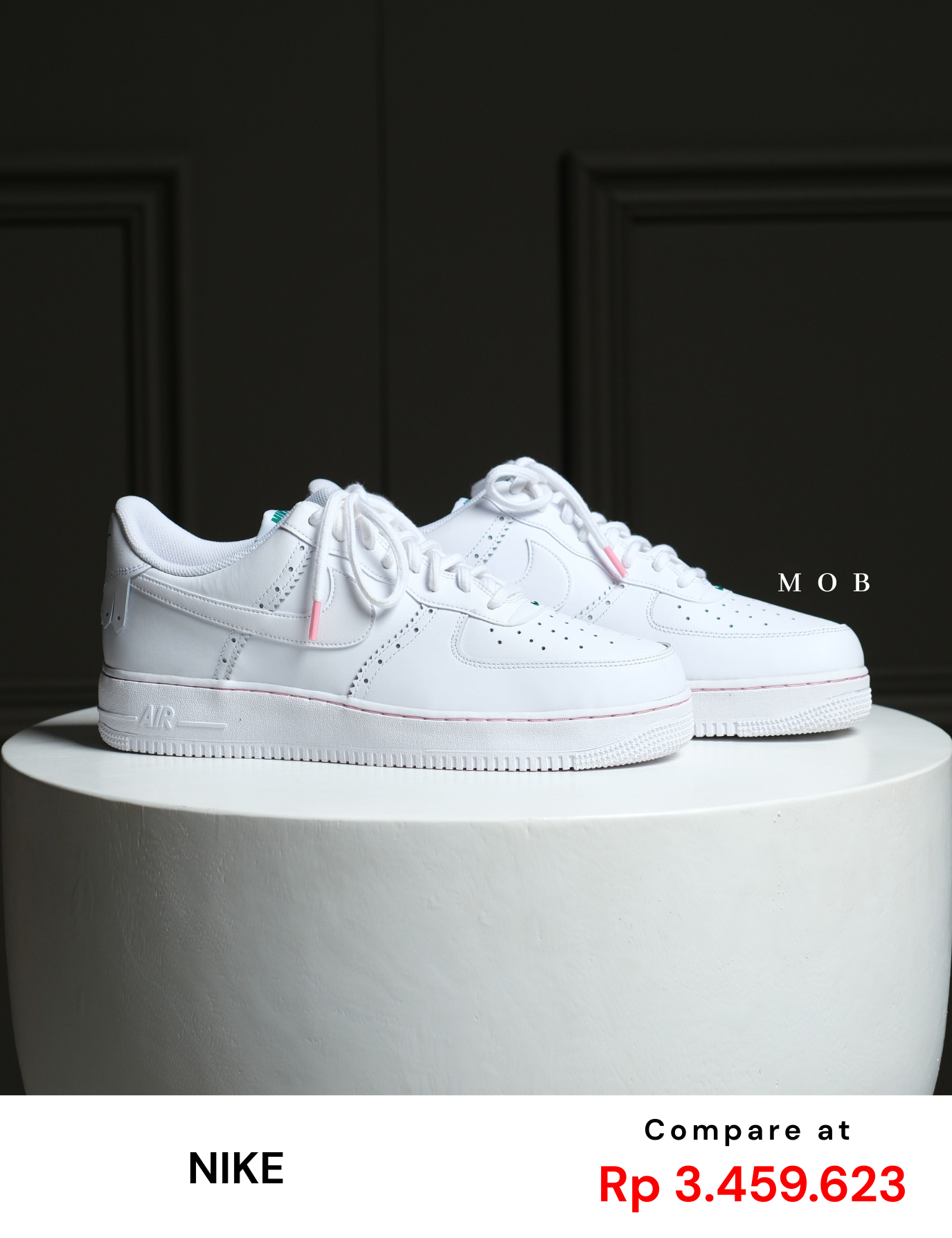 NKSSH03028 Air Force 1'07 LV8 Shoes White Soft Pink (46 ONLY)