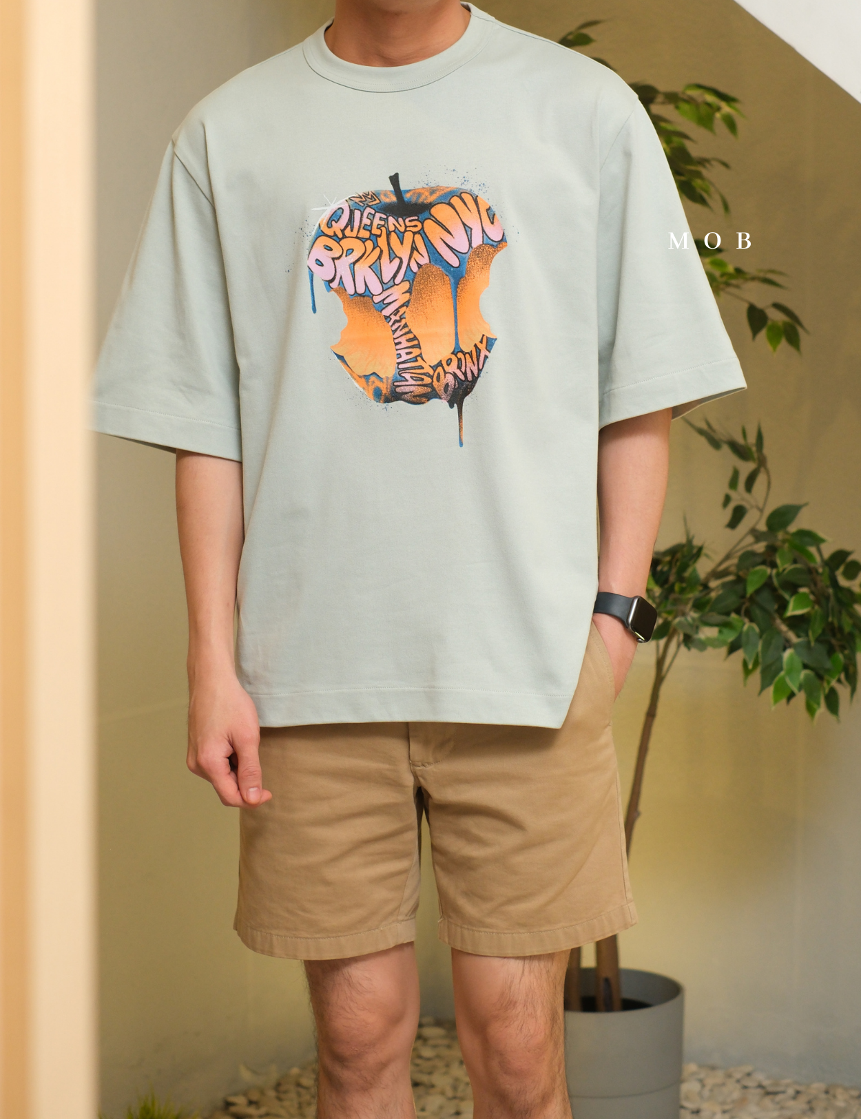 MODSST01012 Relaxed Queen Brooklyn NYC SS Tee Sage