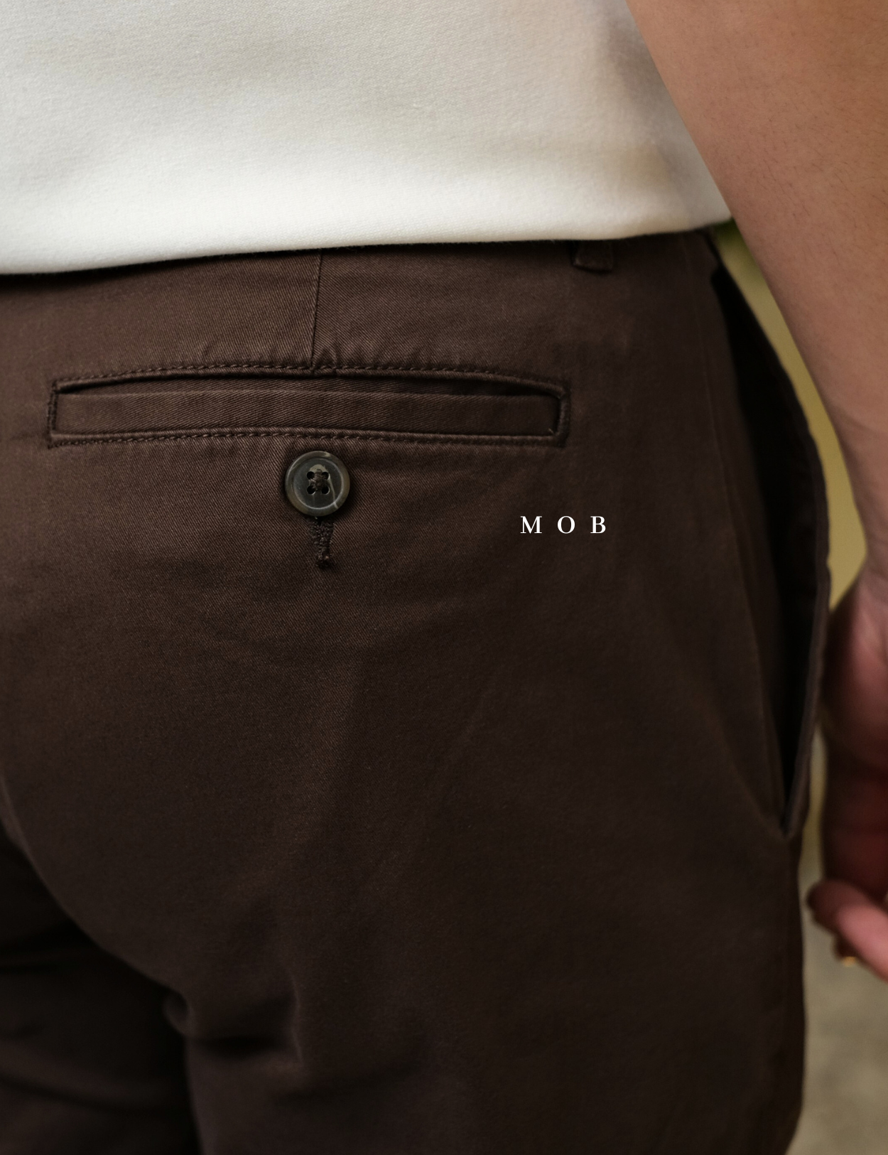 GTPT07002 Slim Stretch Chino Pants Dark Brown 