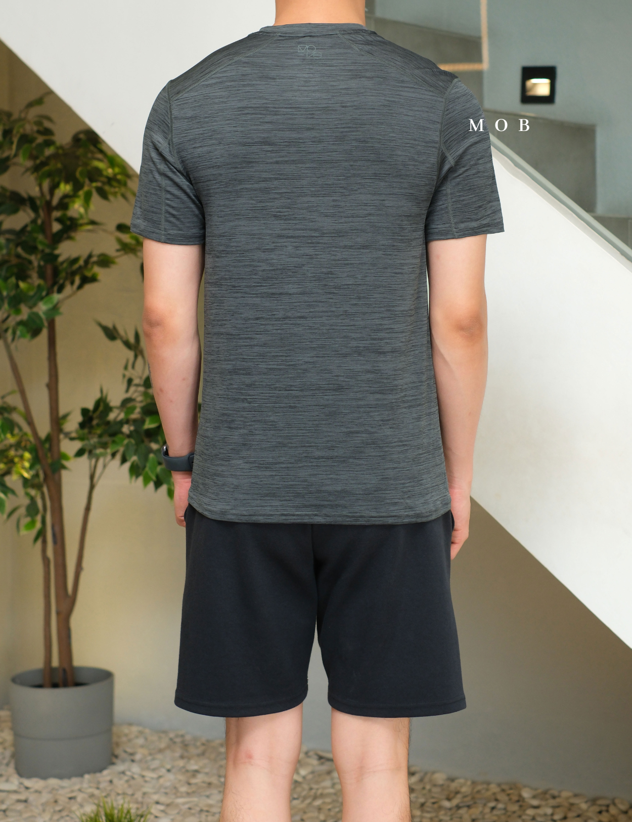 HMSST03003A Muscle Fit DryMove SS Tee Grey Green Misty
