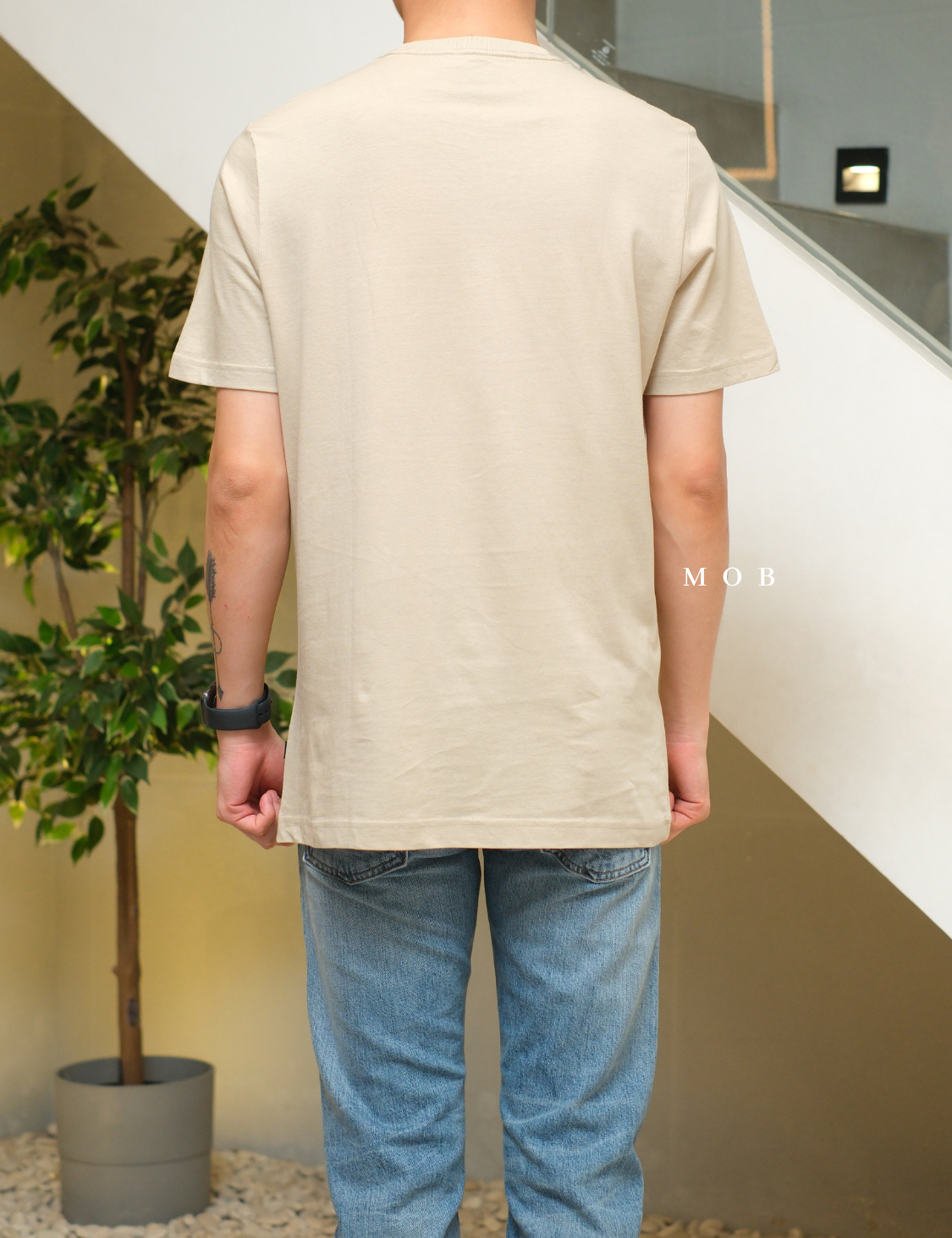 PMSST07007A Essentials Heather SS Tee Light Brown