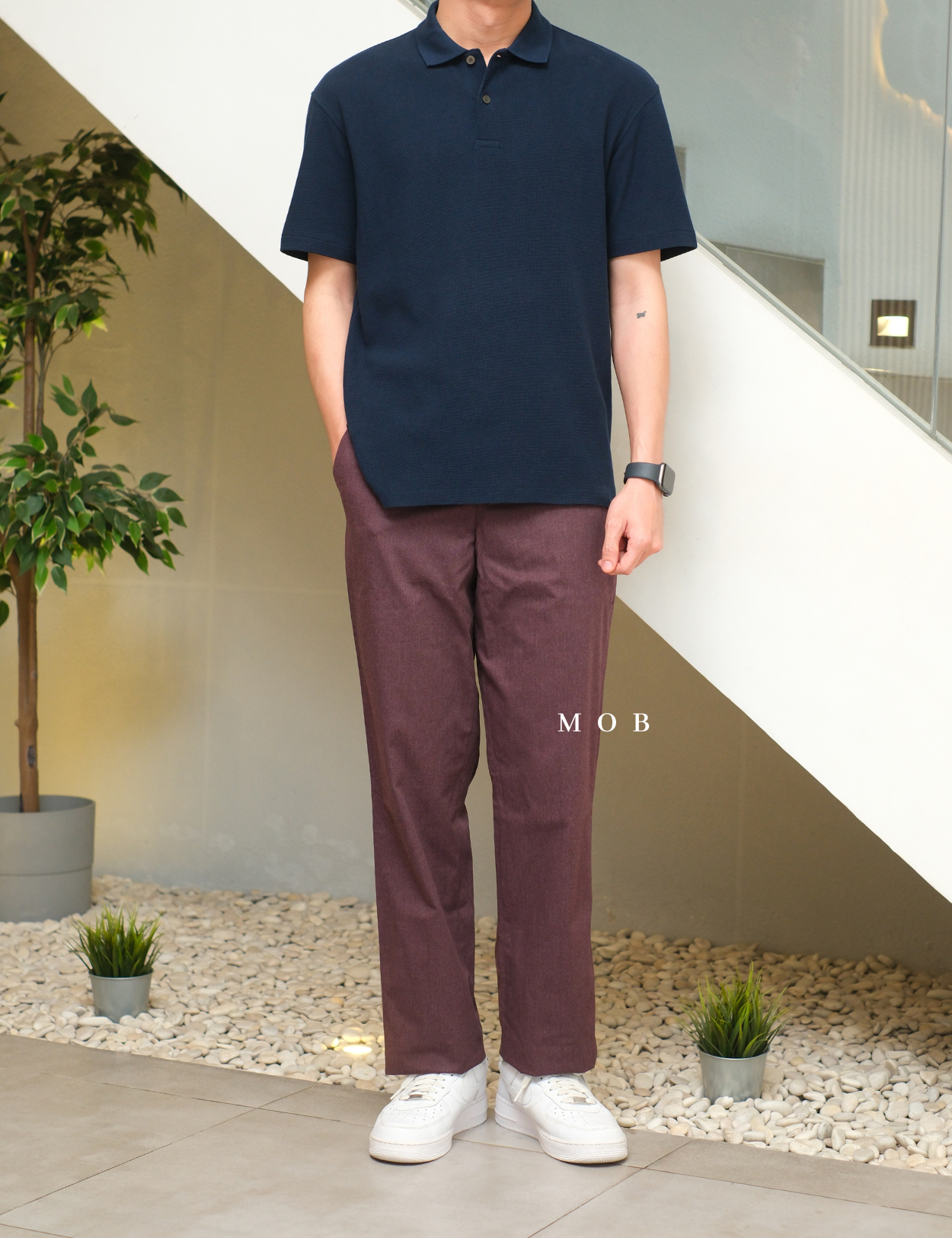 EXPT1301 Relaxed Fit Pants Casual Wine Misty