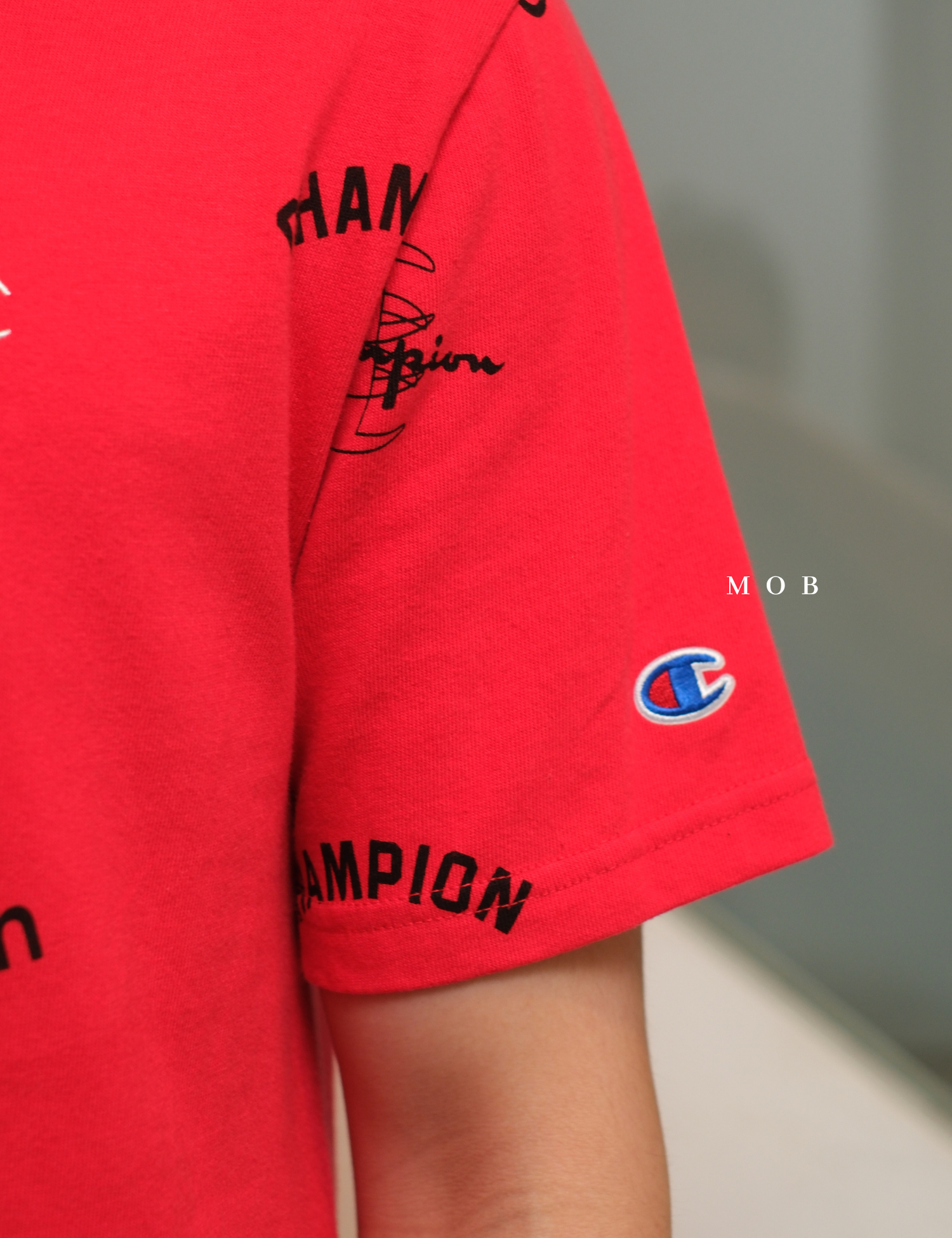 CHMPSST2022 All Over Logo SS Tee Red