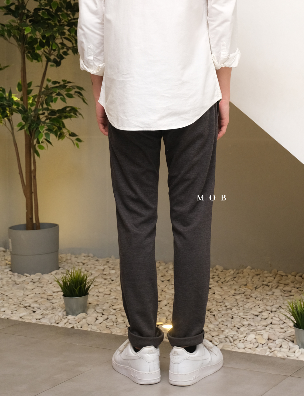 TTPT01001B Travis Slim Chino Trousers Dark Grey (29 ONLY)