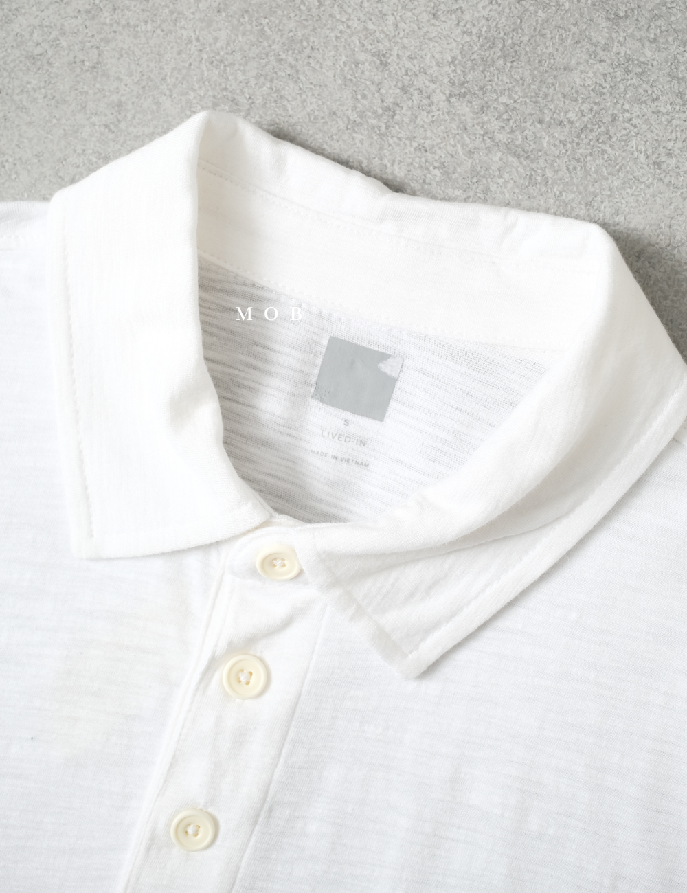 GPPS02003 Lived-In Polo SS Shirt White