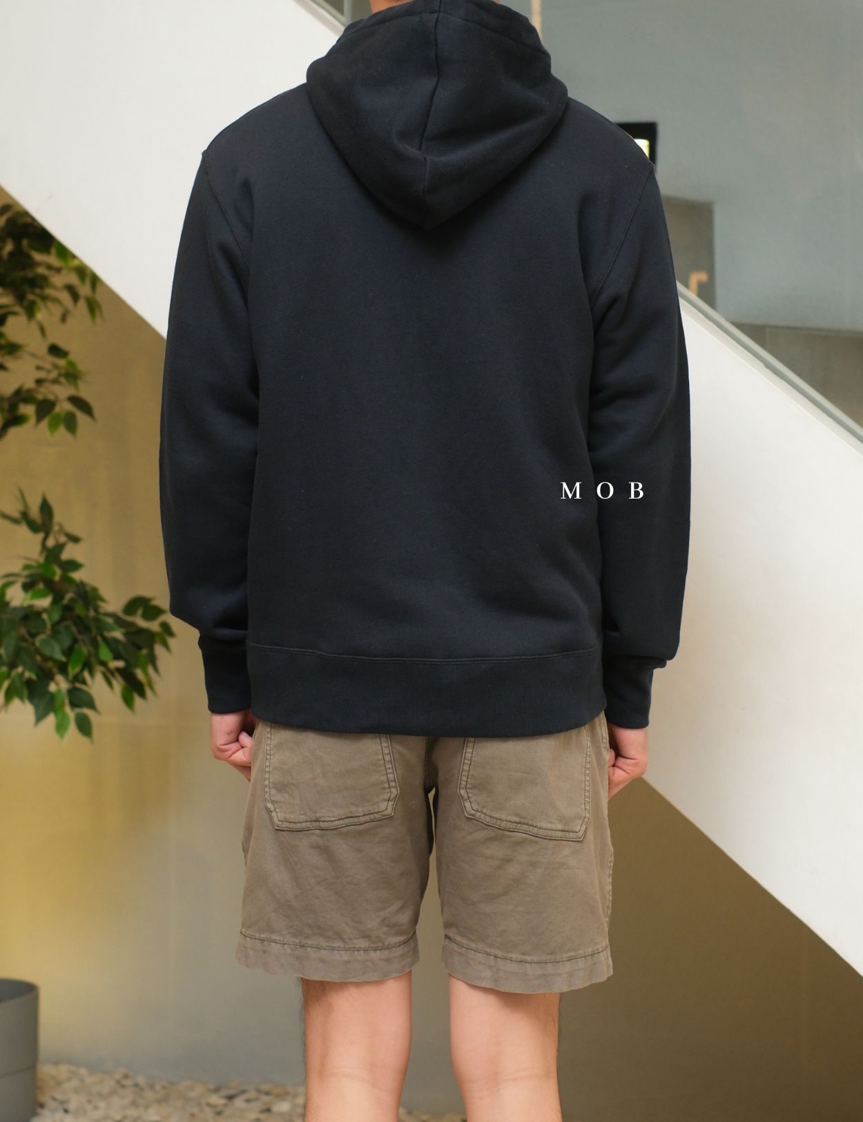 CHMPFZ05001C Basic Small Logo Full Zip Hoodie Midnight Navy
