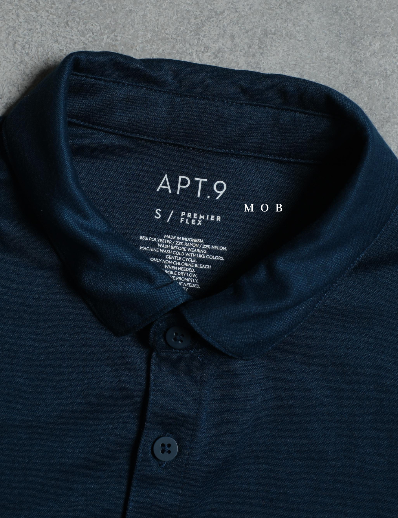 APTPLS01002 Premier Flex LS Polo Navy