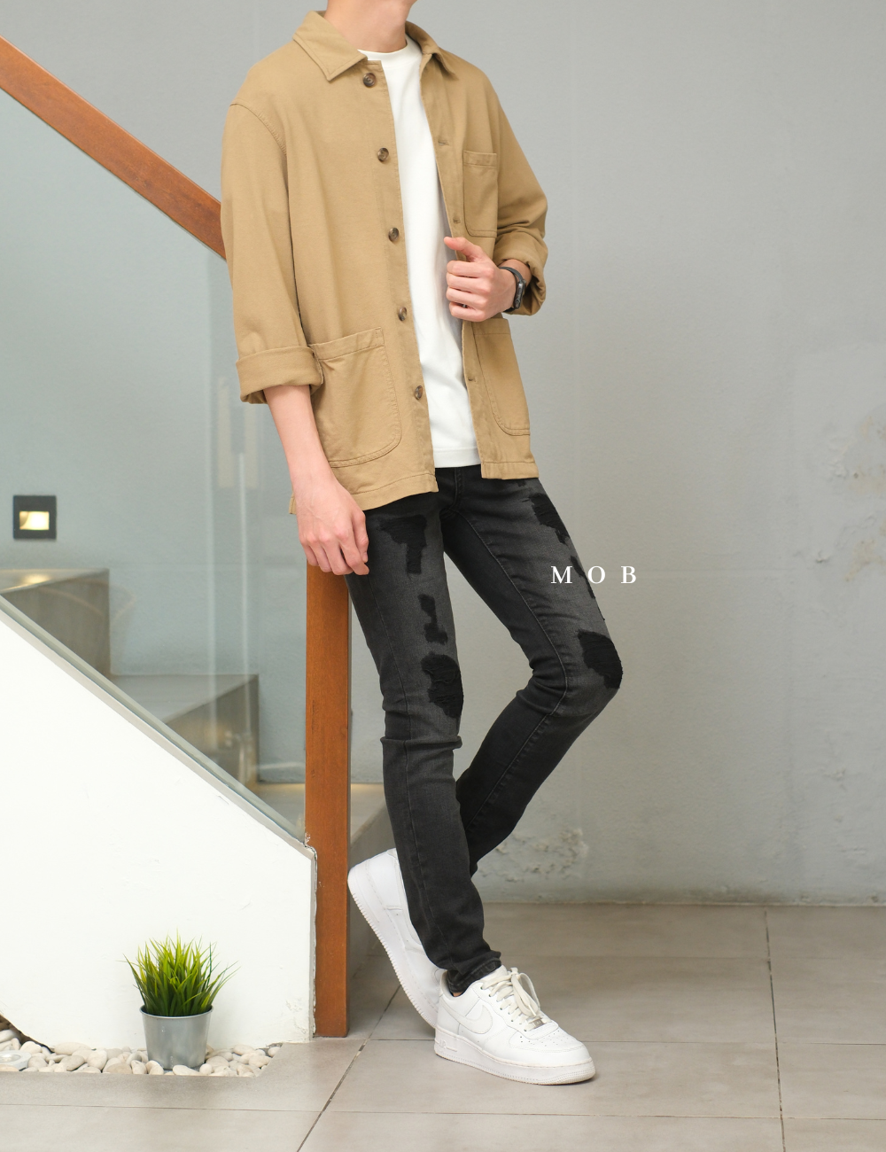 ARPT1301 Super Skinny Premium Ripped Jeans Black Wash