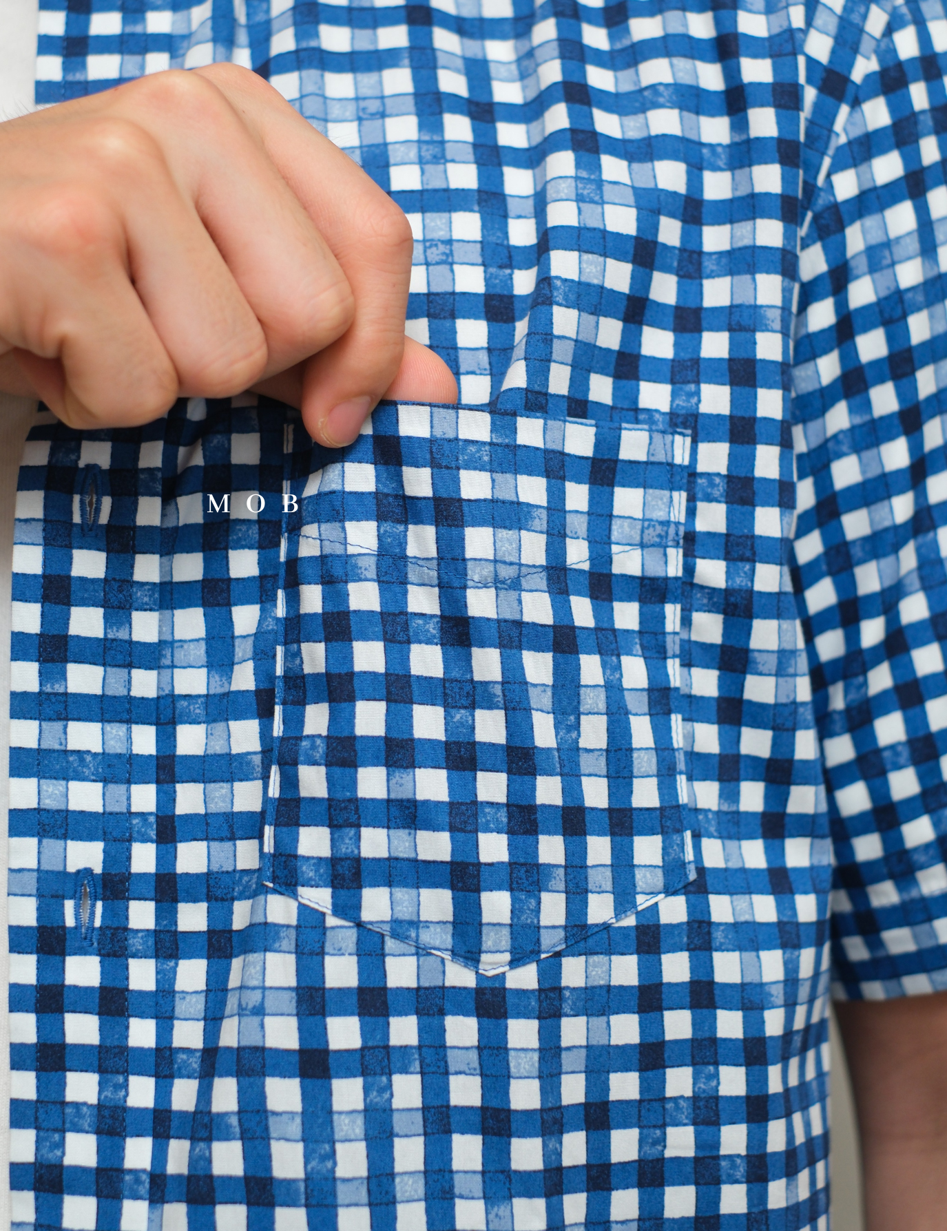 CLRSSS03006 Regular SS Shirt Dark Blue Plaid