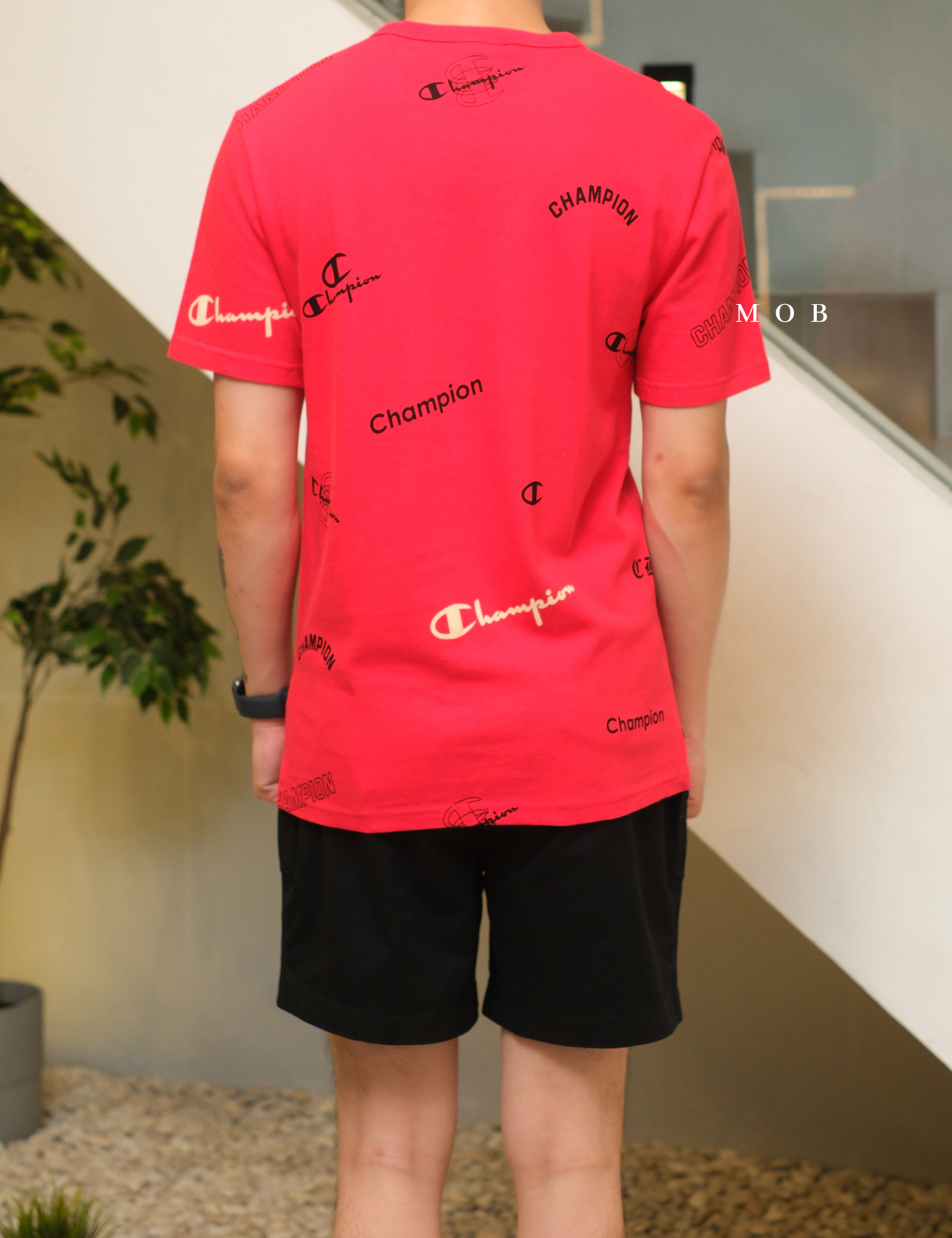 CHMPSST2022 All Over Logo SS Tee Red