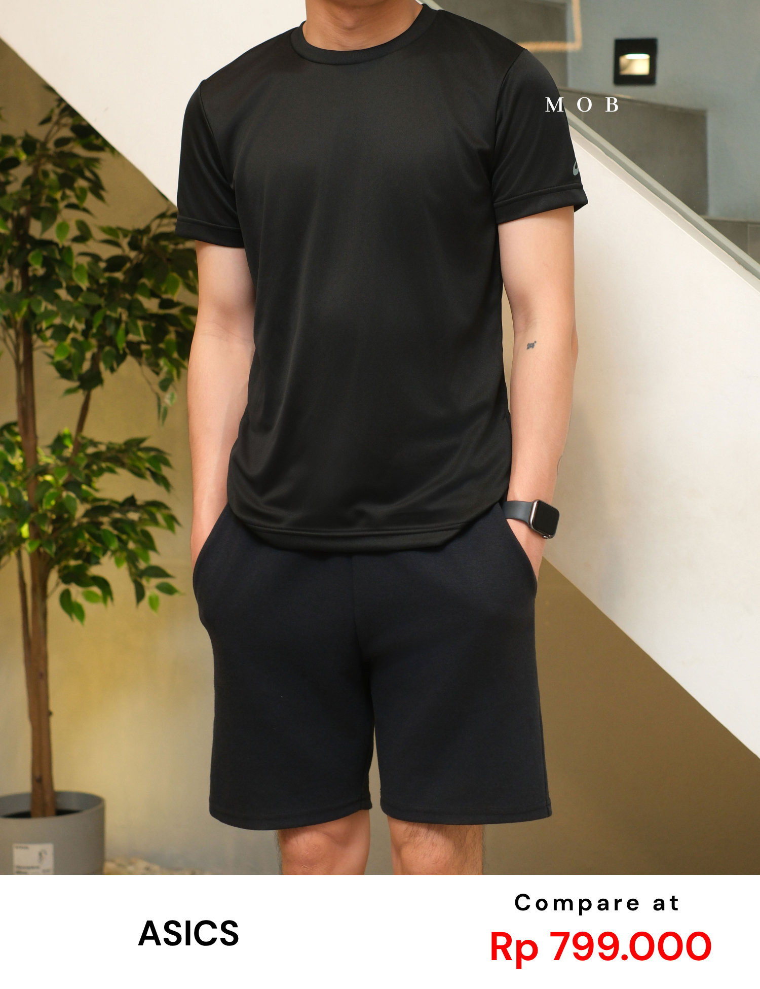 ASSST06003 Team One Point Hand Logo SS Tee Black