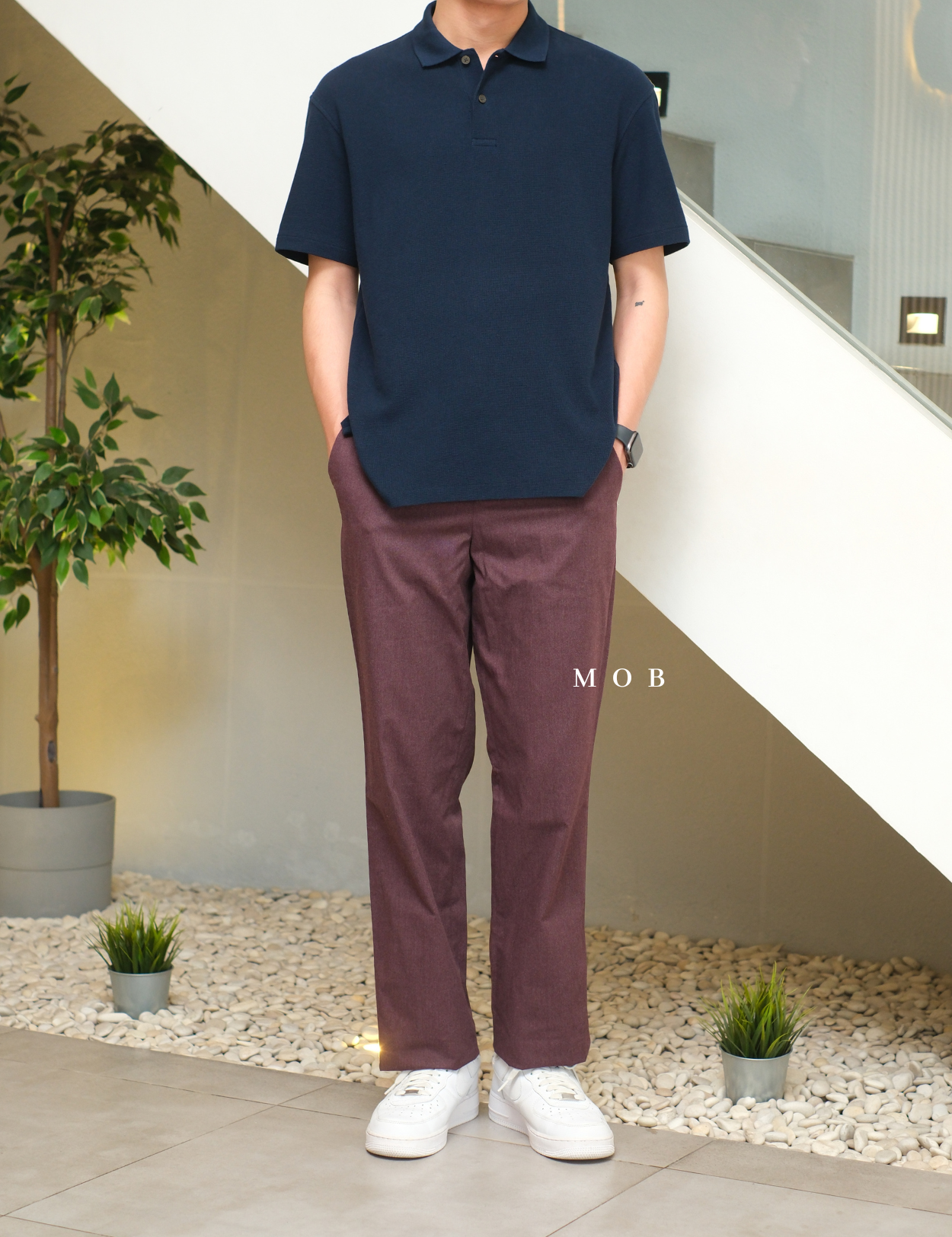 EXPT1301 Relaxed Fit Pants Casual Wine Misty