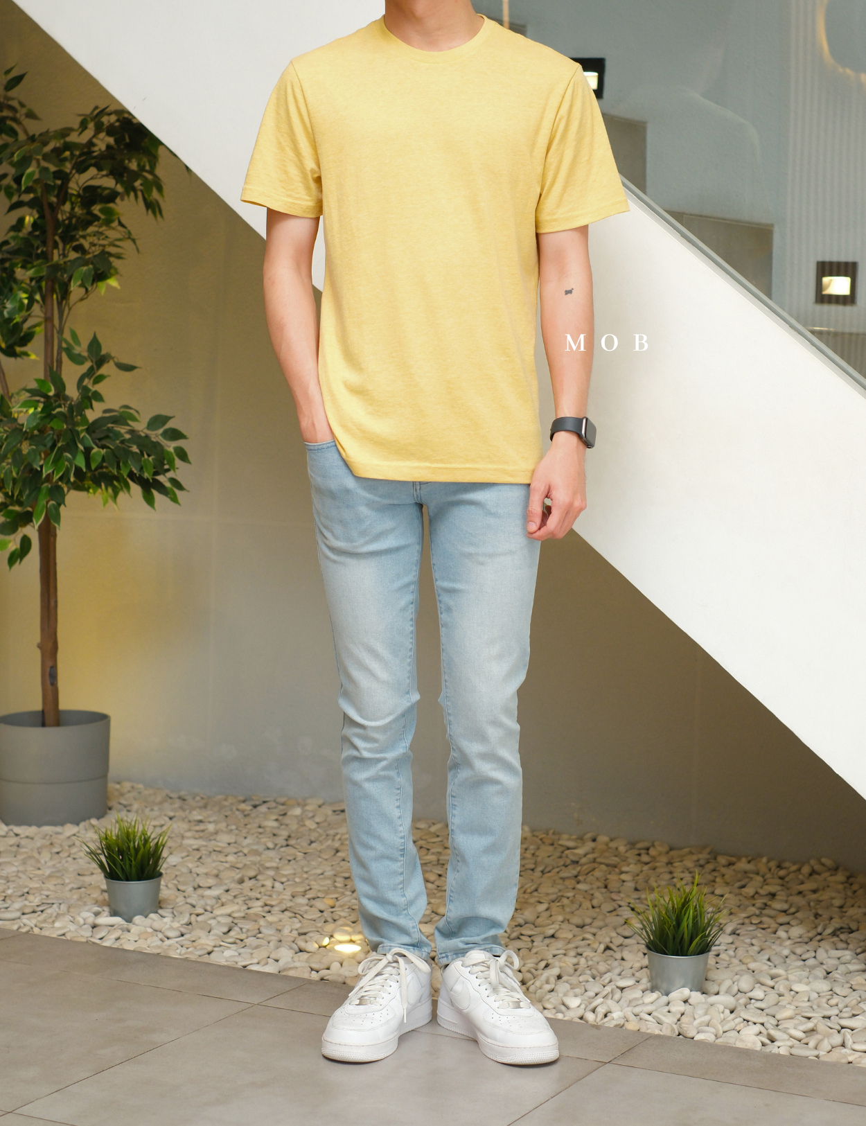 BRSST02007 Basic SS Tee Calm Yellow
