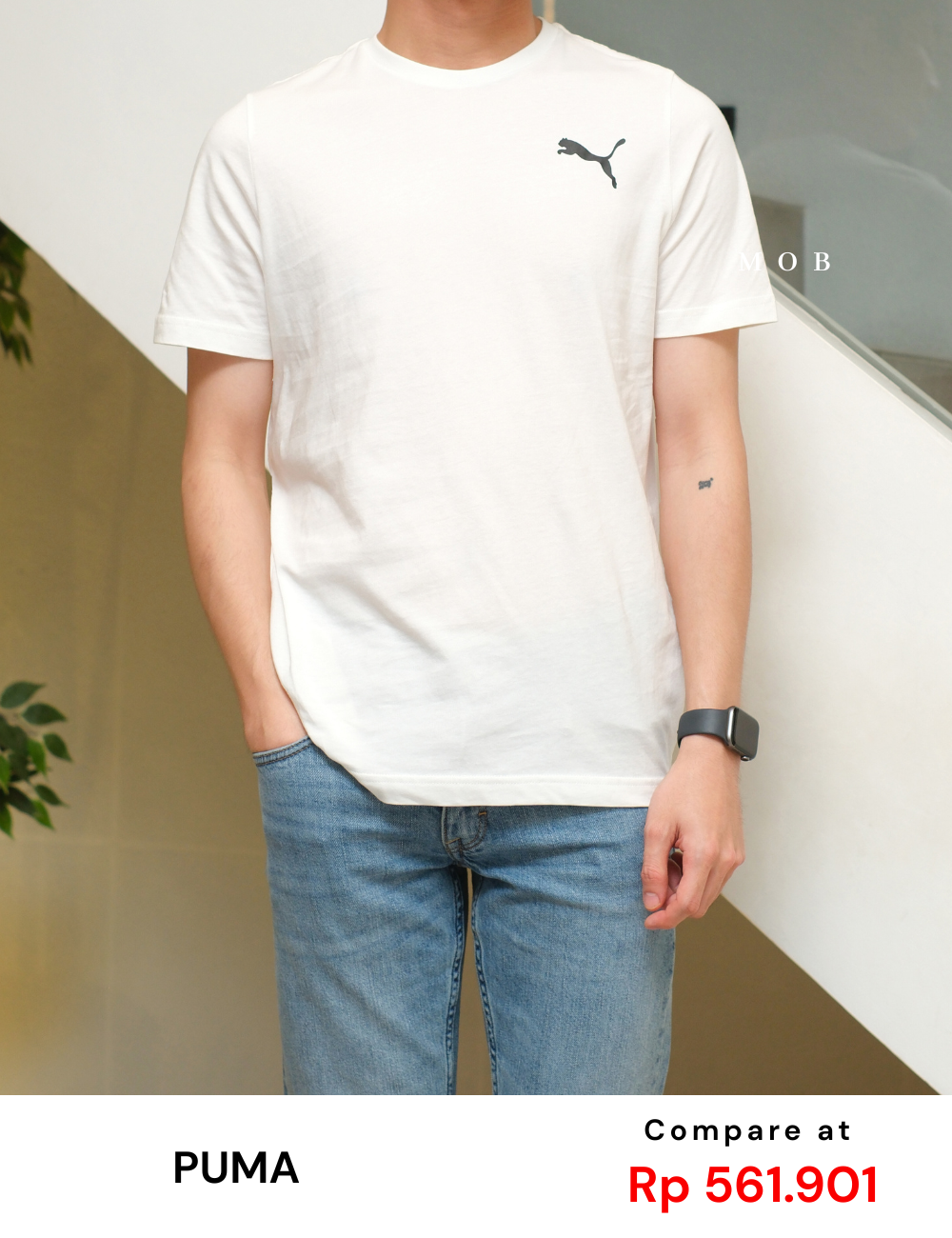 PMSST07013A Classic Small Logo SS Tee White