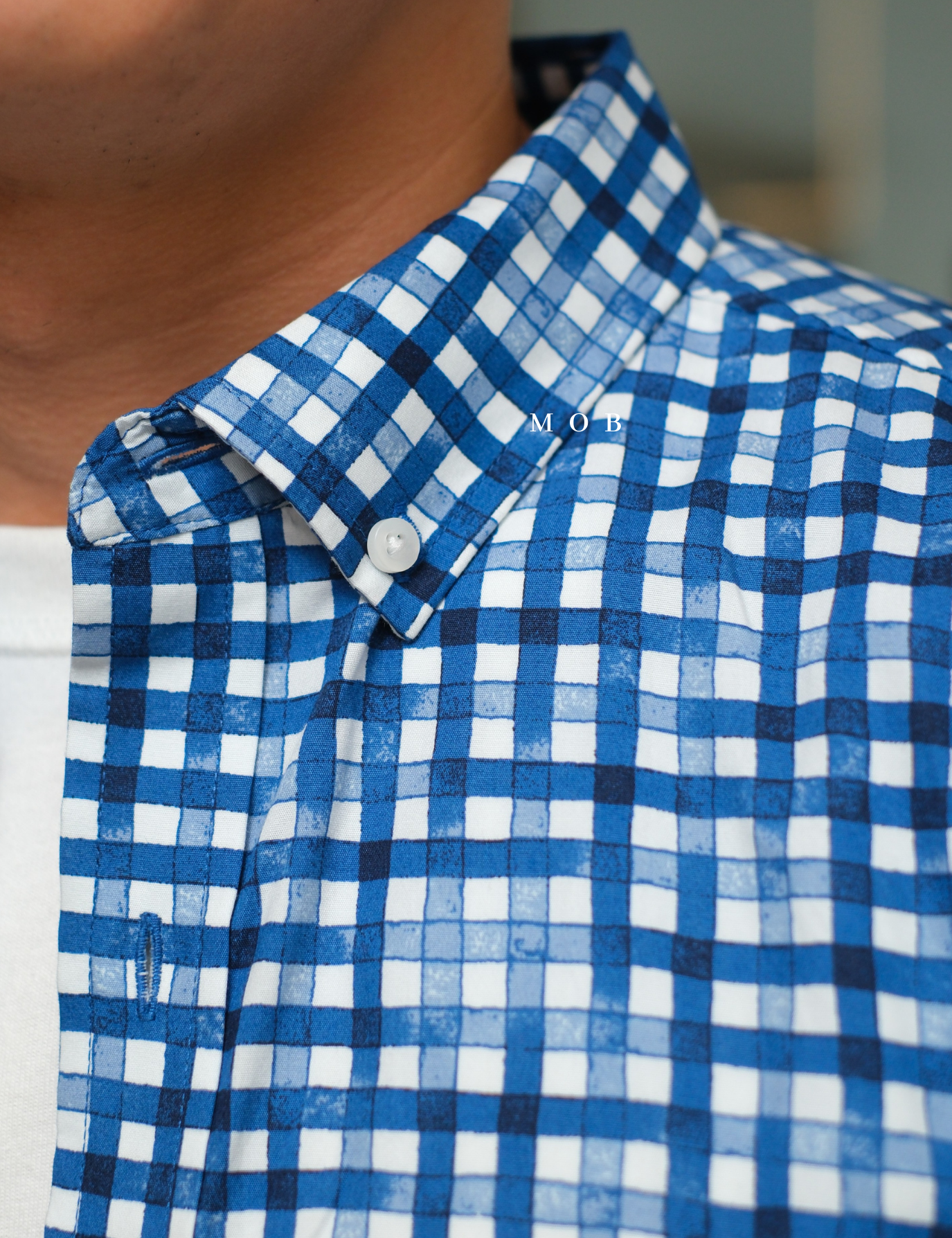CLRSSS03006 Regular SS Shirt Dark Blue Plaid