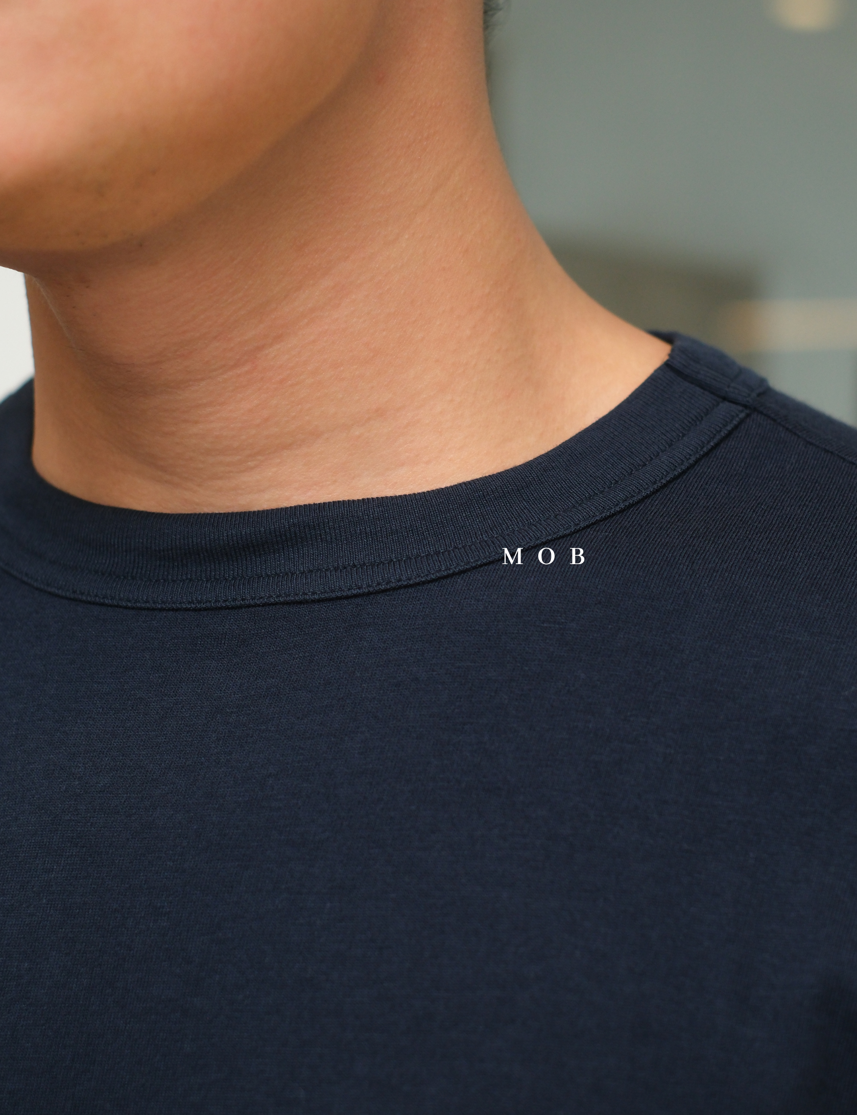 CHMPLST09002A C Small Logo LS Tee Navy