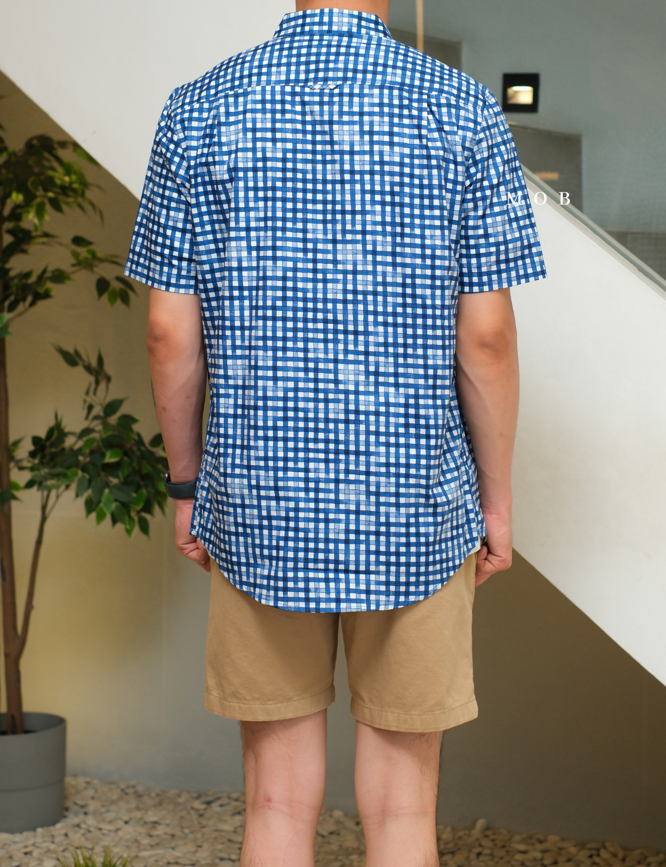 CLRSSS03006 Regular SS Shirt Dark Blue Plaid