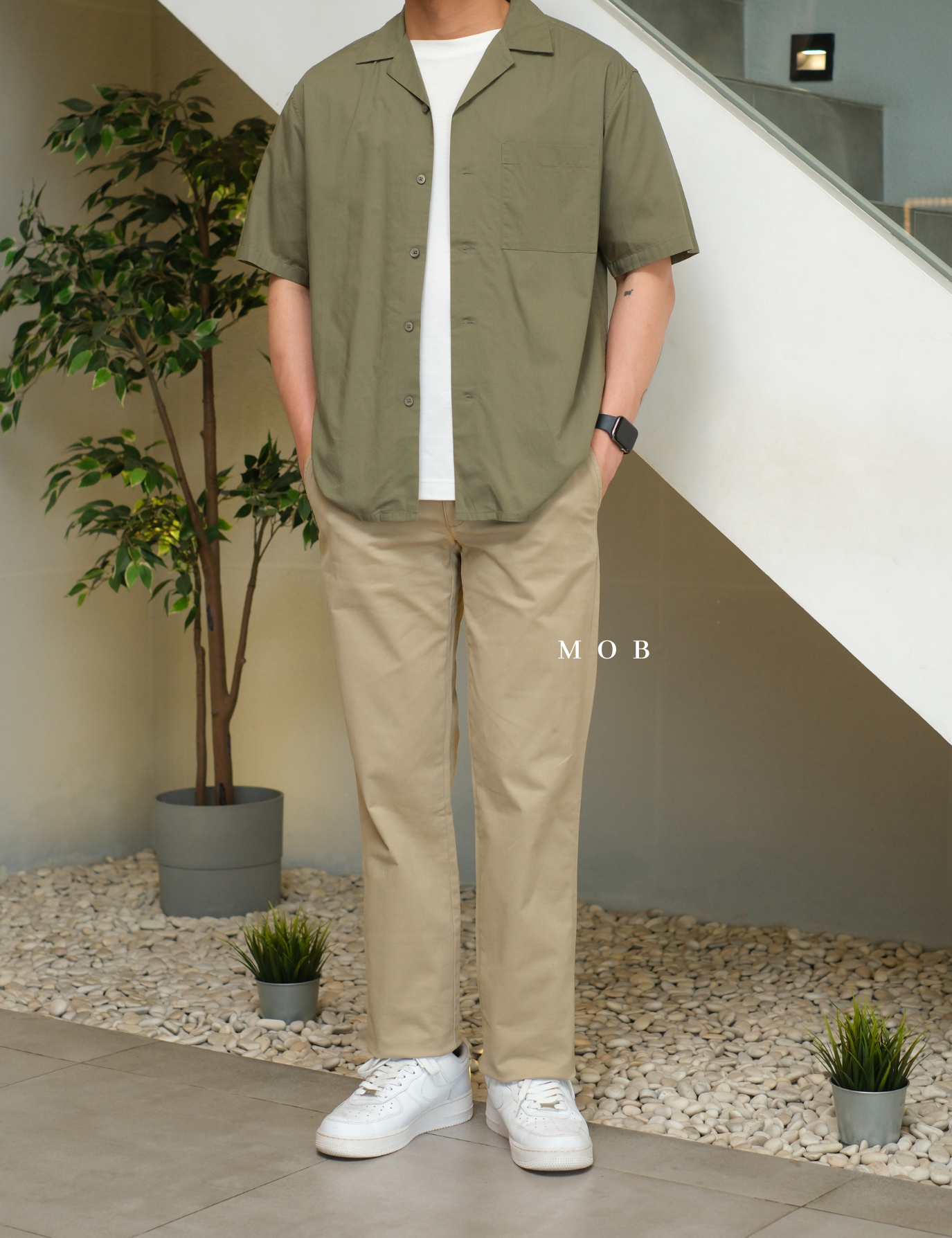 GTPT07005 Slim Stretch Chino Pants Khaki