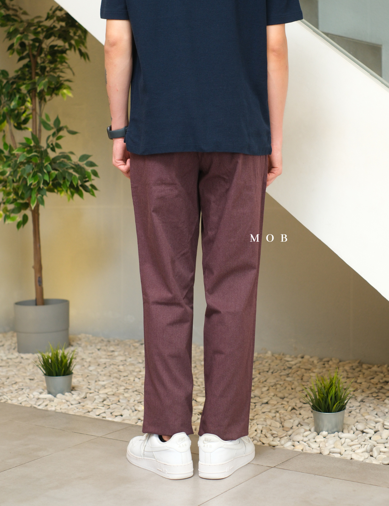 EXPT1301 Relaxed Fit Pants Casual Wine Misty
