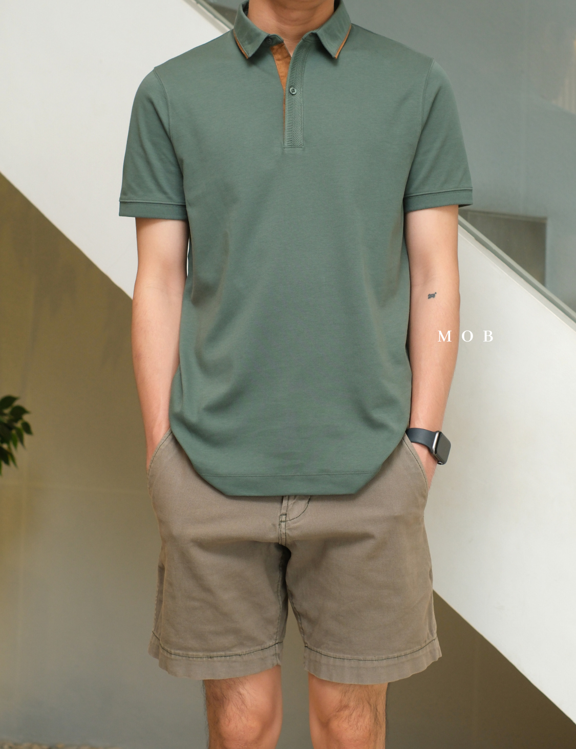 ARK01SSP001 Gentle Polo Shirt Sage Green