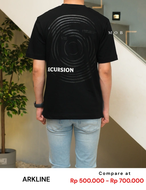 ARK01SST055 Recursion T-shirt Obsidian Black