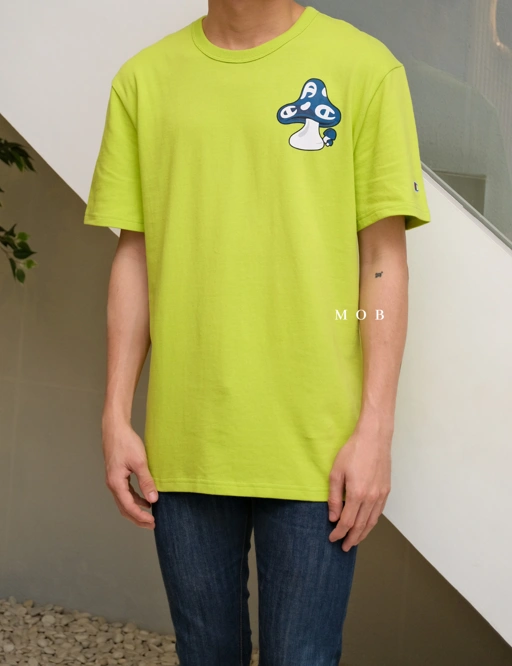 Image of CHMPSST2203B Heritage Mushroom SS Tee Lime Green 