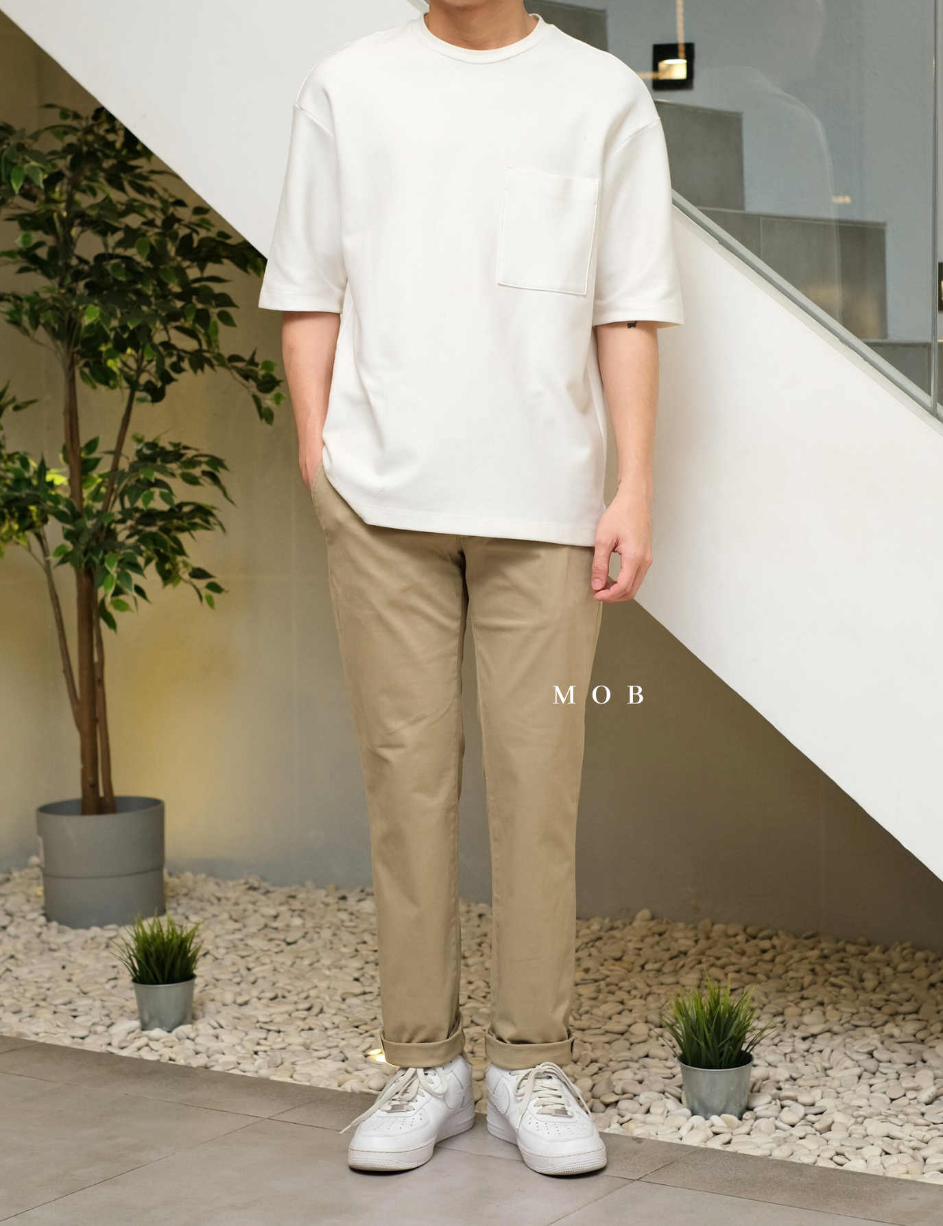 GTPT07005 Slim Stretch Chino Pants Khaki