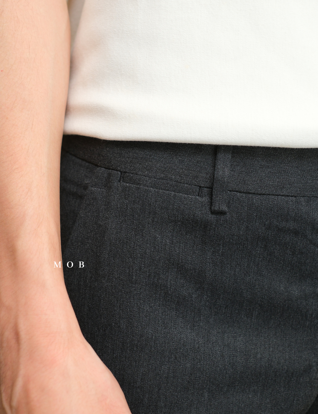 EXPT1804B Slim Stretch Pants Dark Grey Misty
