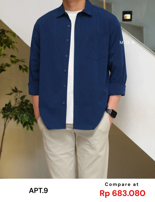 Image of APTLSS02001A STANDARD Performance LS Shirt Navy