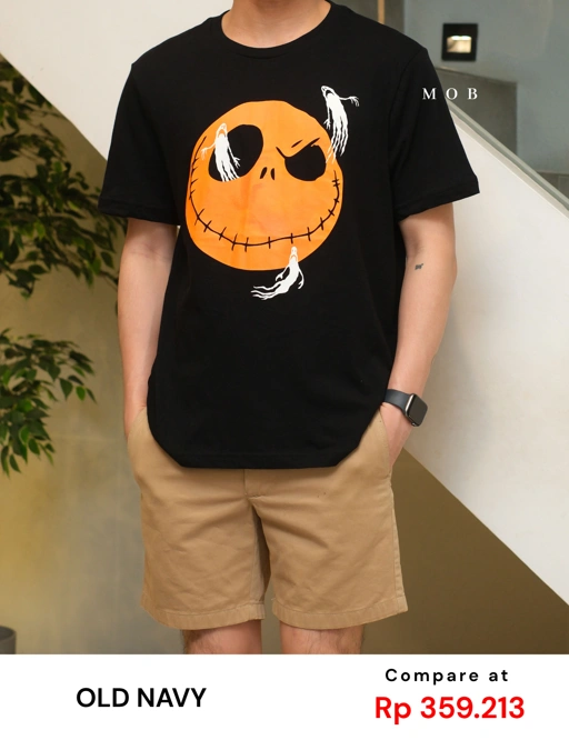 ONV01SST001-004 Old Navy x Disney Jack Skellington SS Tee Black