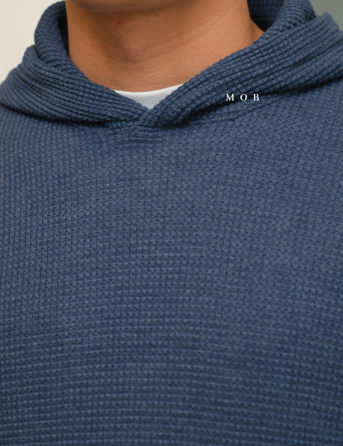 ONHOD08004 Waffle Pullover Hoodie Navy