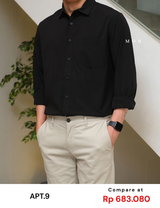 Image of APTLSS02001B STANDARD Performance LS Shirt Black