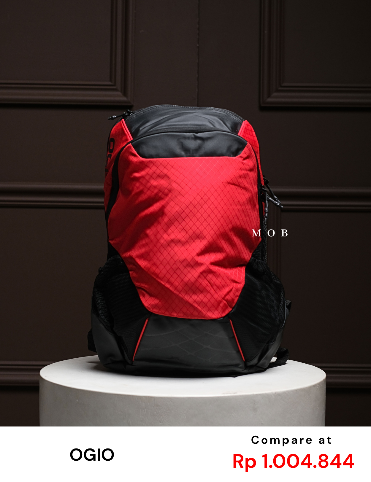 OGBAG02006C Basic Backpack Black Red