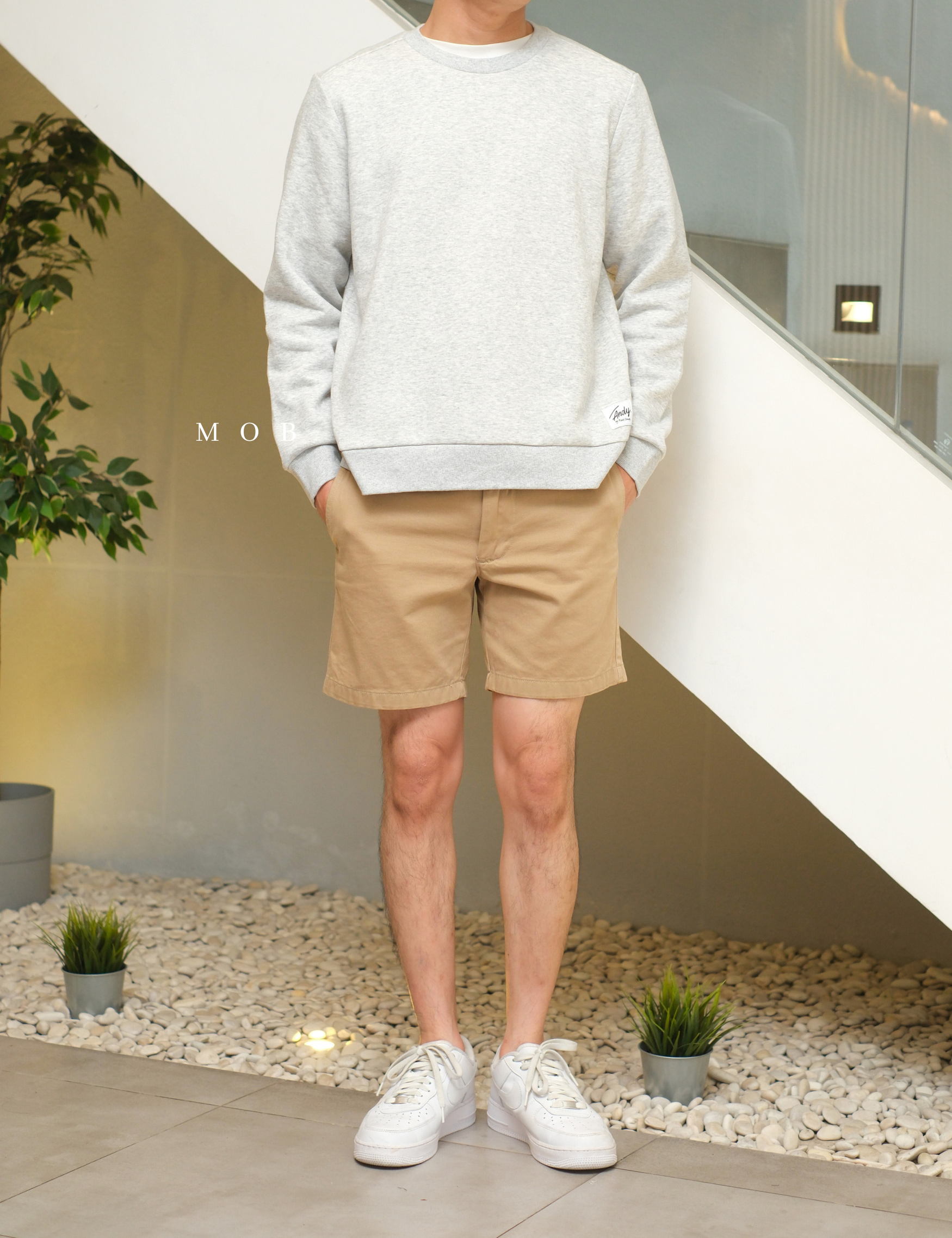 ANDSW01003 Basic SWEATSHIRT Light Grey