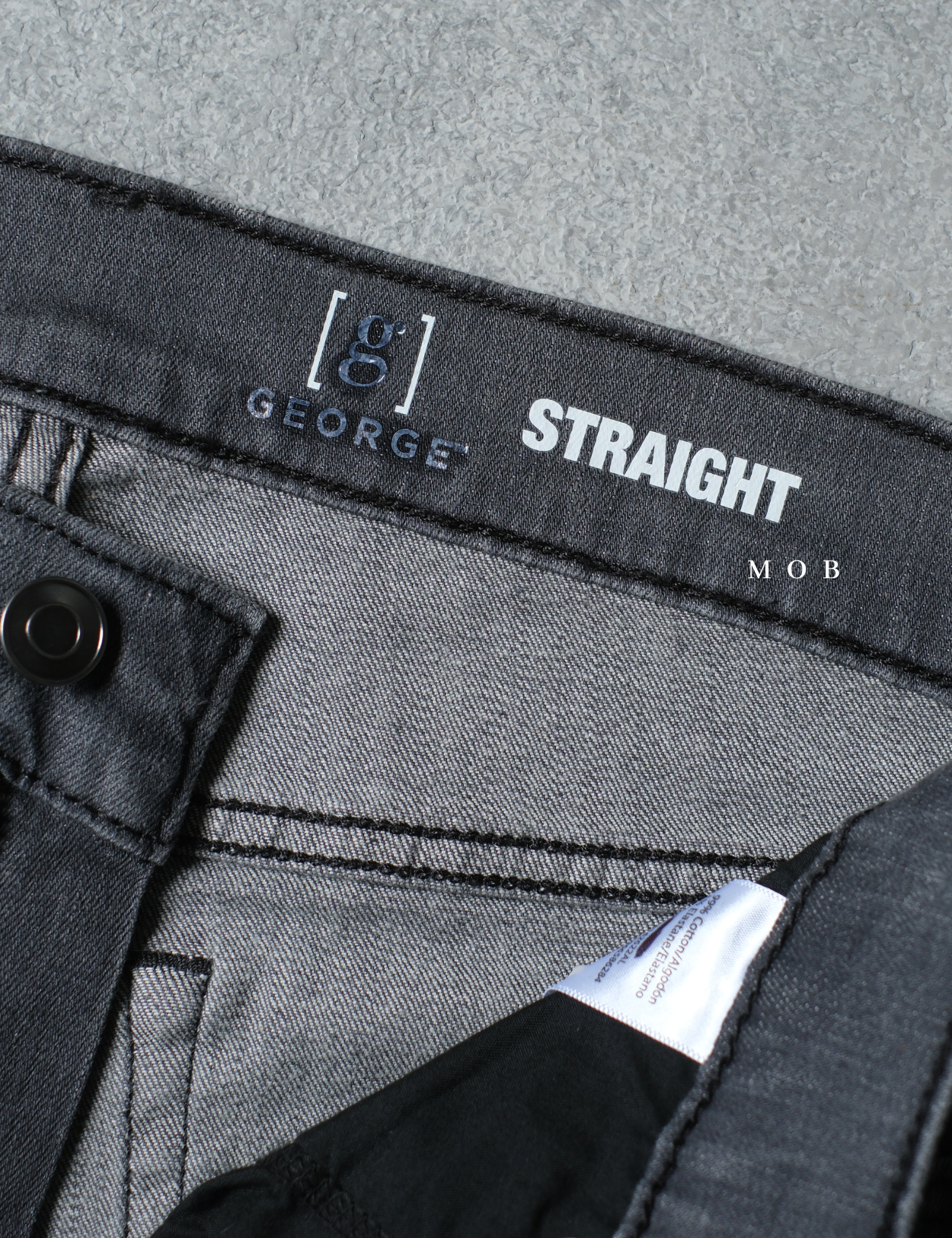 GRGPT01003 Stretch Straight Jeans Stone Grey