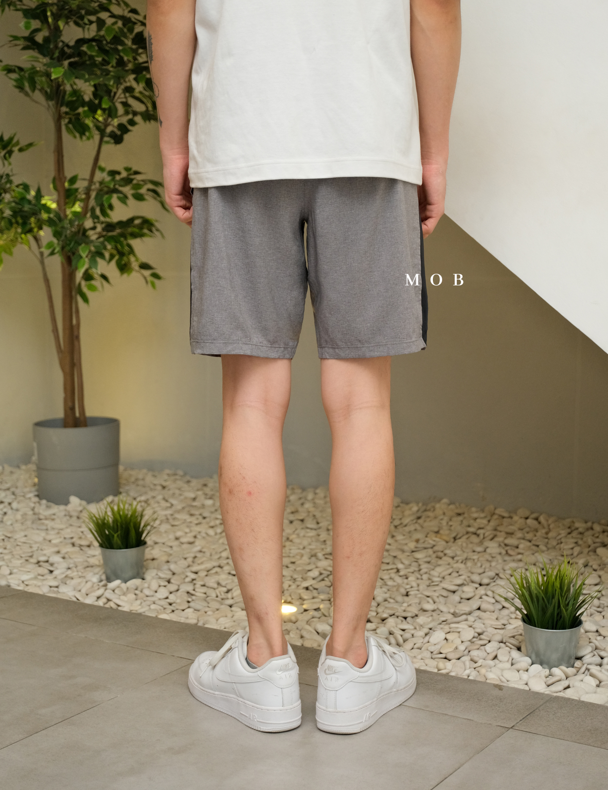 AIMSR02002 2 in 1 Shorts 9" Grey 