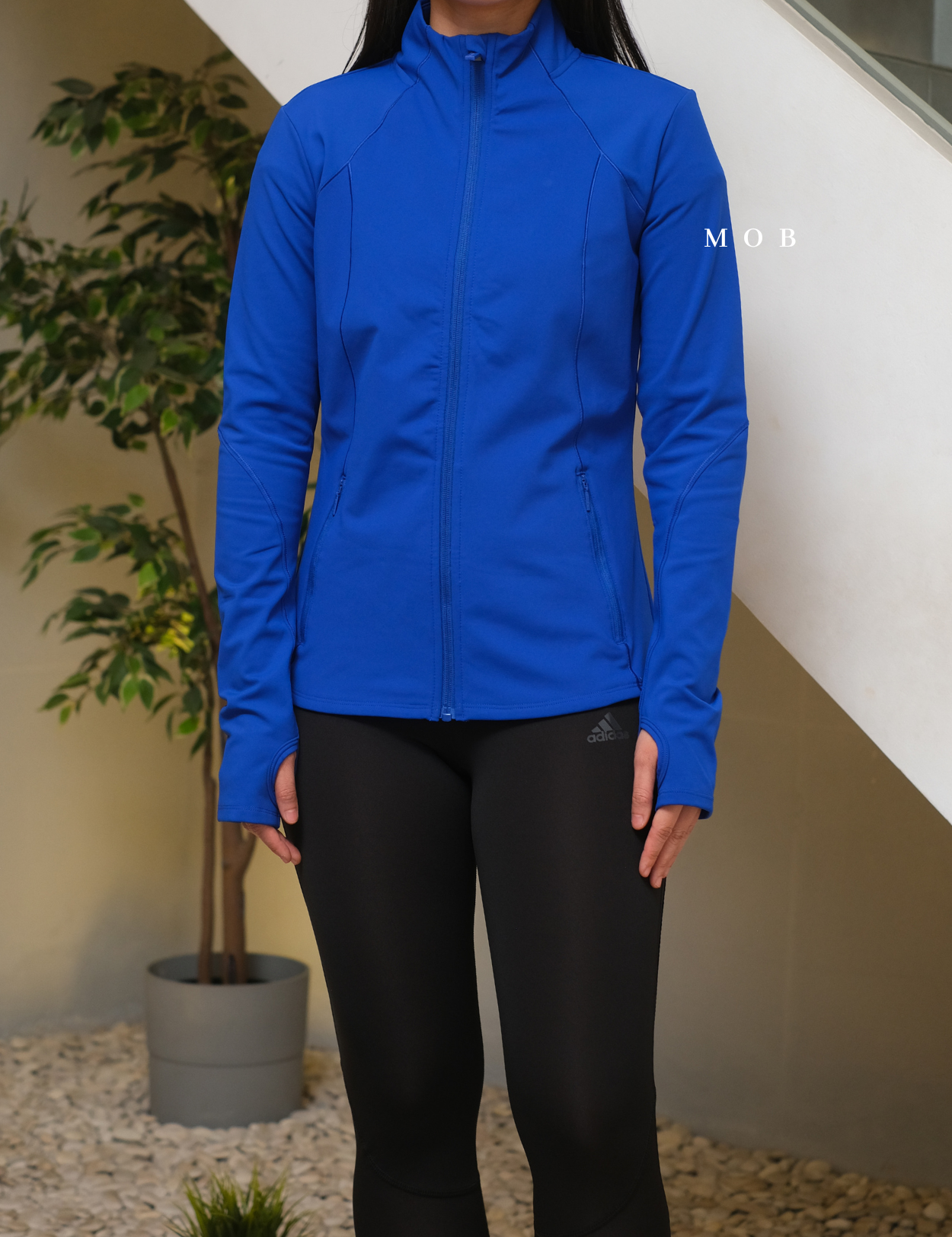 SPYJ02001B Active Zip Up Jacket Blue