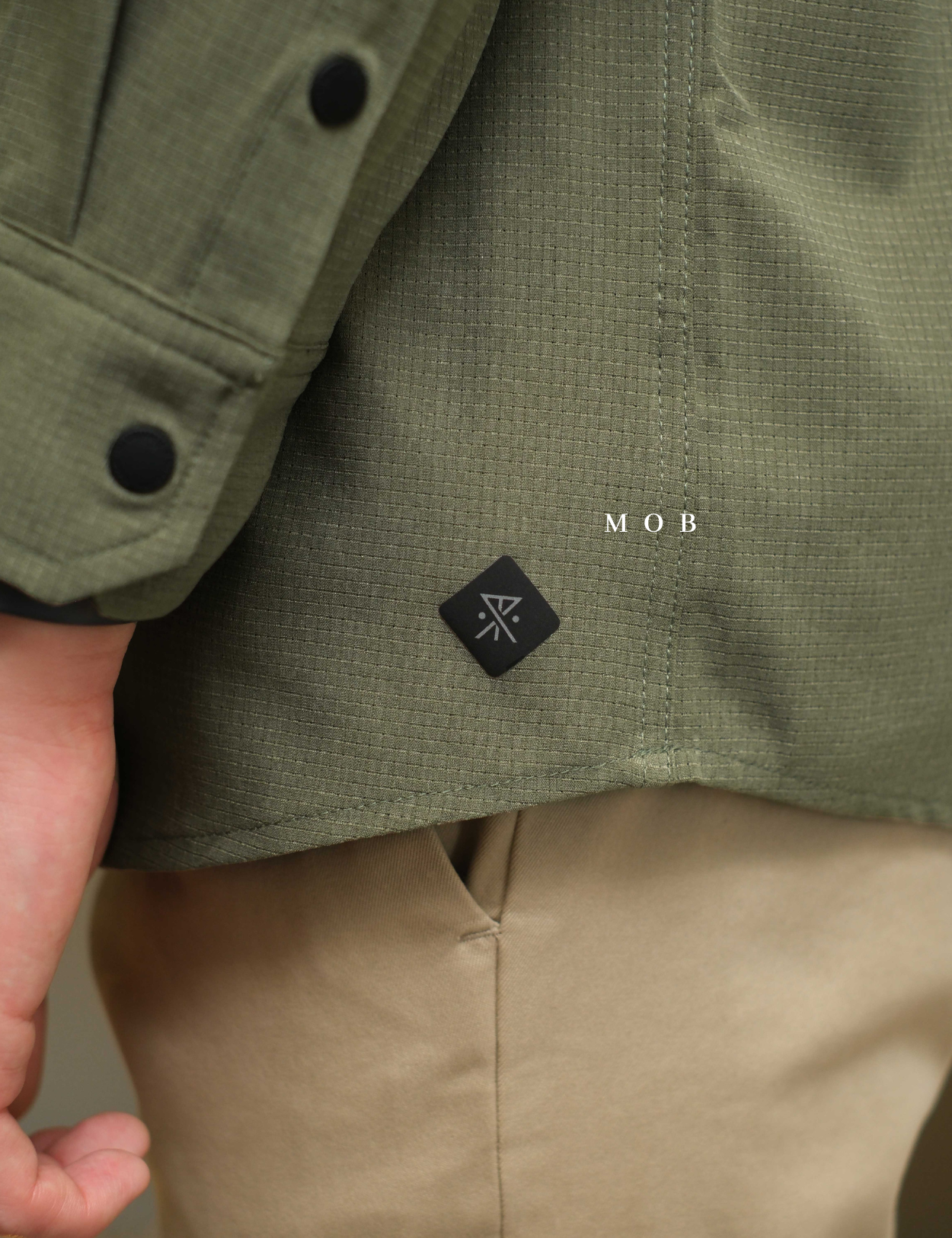 ROALSS01001 Bless Up Mechanical Stretch LS Shirt Light Army