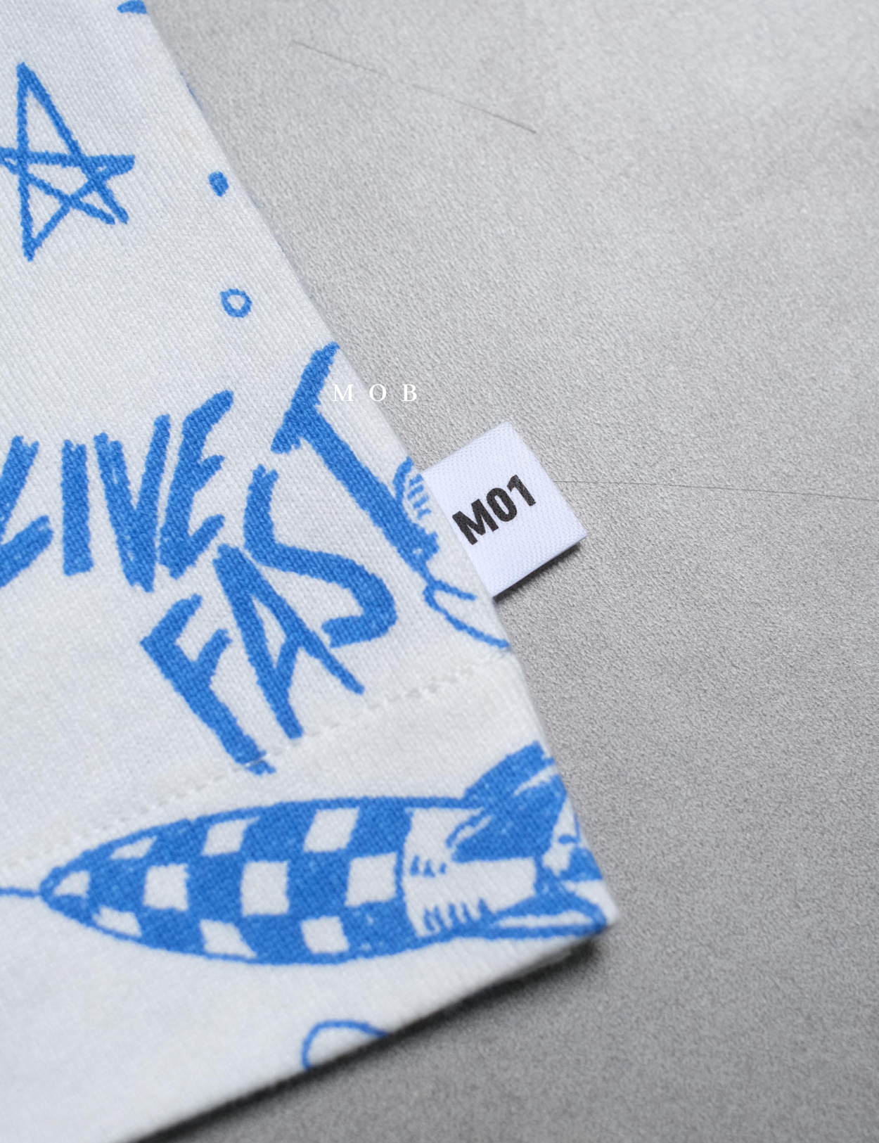 MODSST01014 Relaxed Fullprint SS Tee White Blue