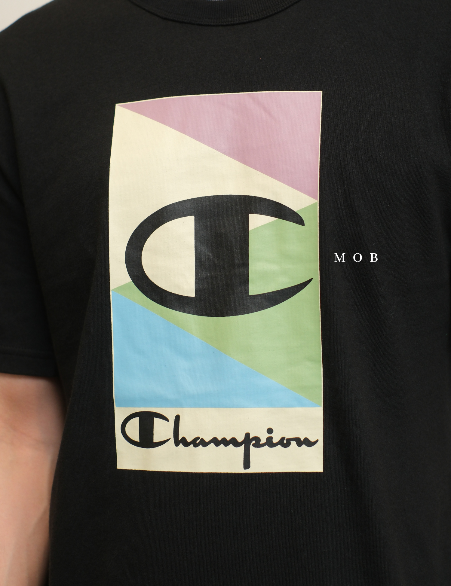 CHMPSST2008B Heritage With Vivid Logo SS Tee Black
